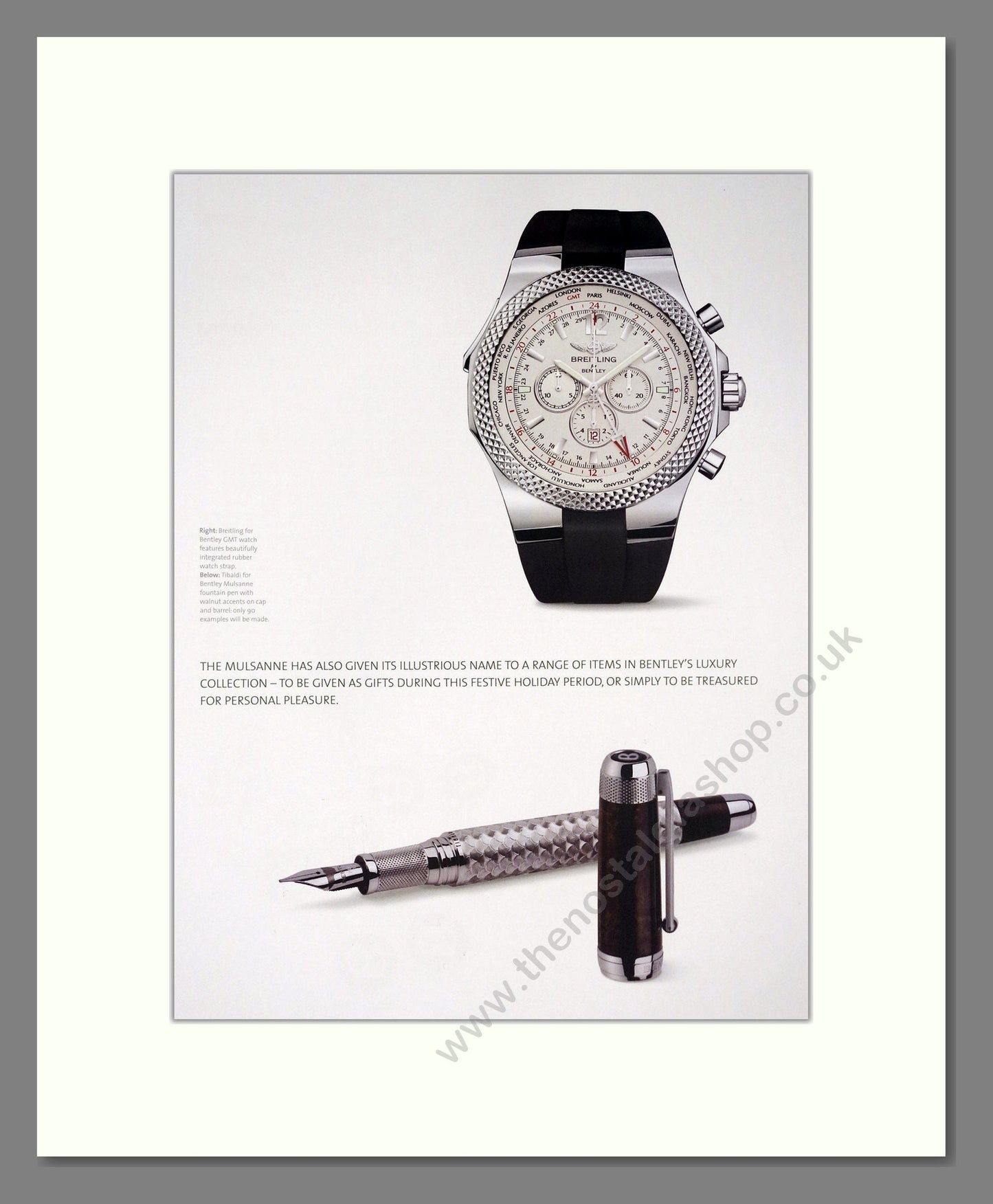 Breitling - Mulsanne. Vintage Advert 2009 (ref AD303512)
