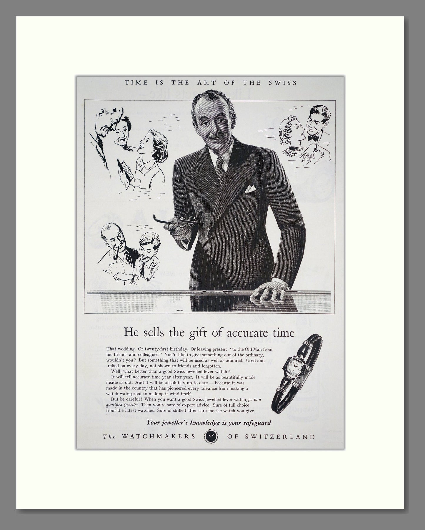 Watchmakers Of Switzerland - Accurate Time. Vintage Advert 1953 (ref AD303584)