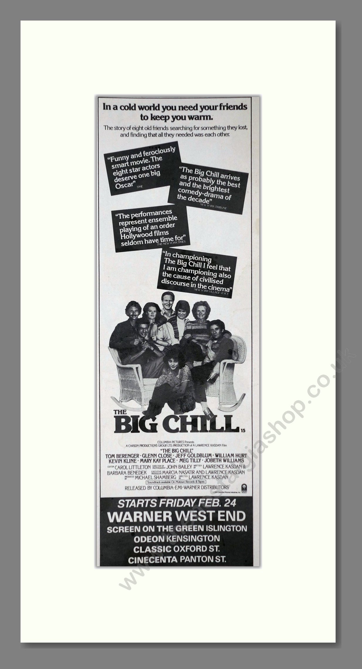 Big Chill (The). Original Advert 1984 (ref AD400177)