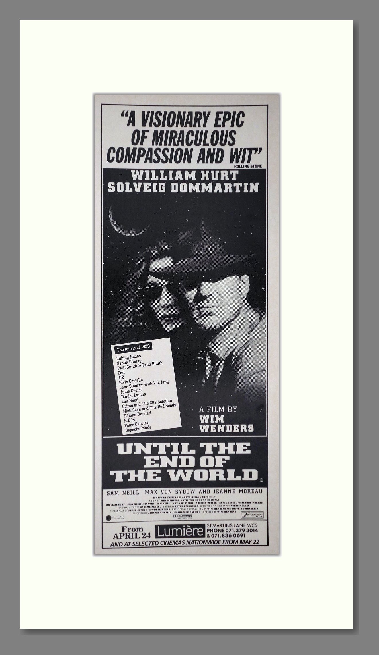 Until The End Of The World. Original Advert 1992 (ref AD400193)