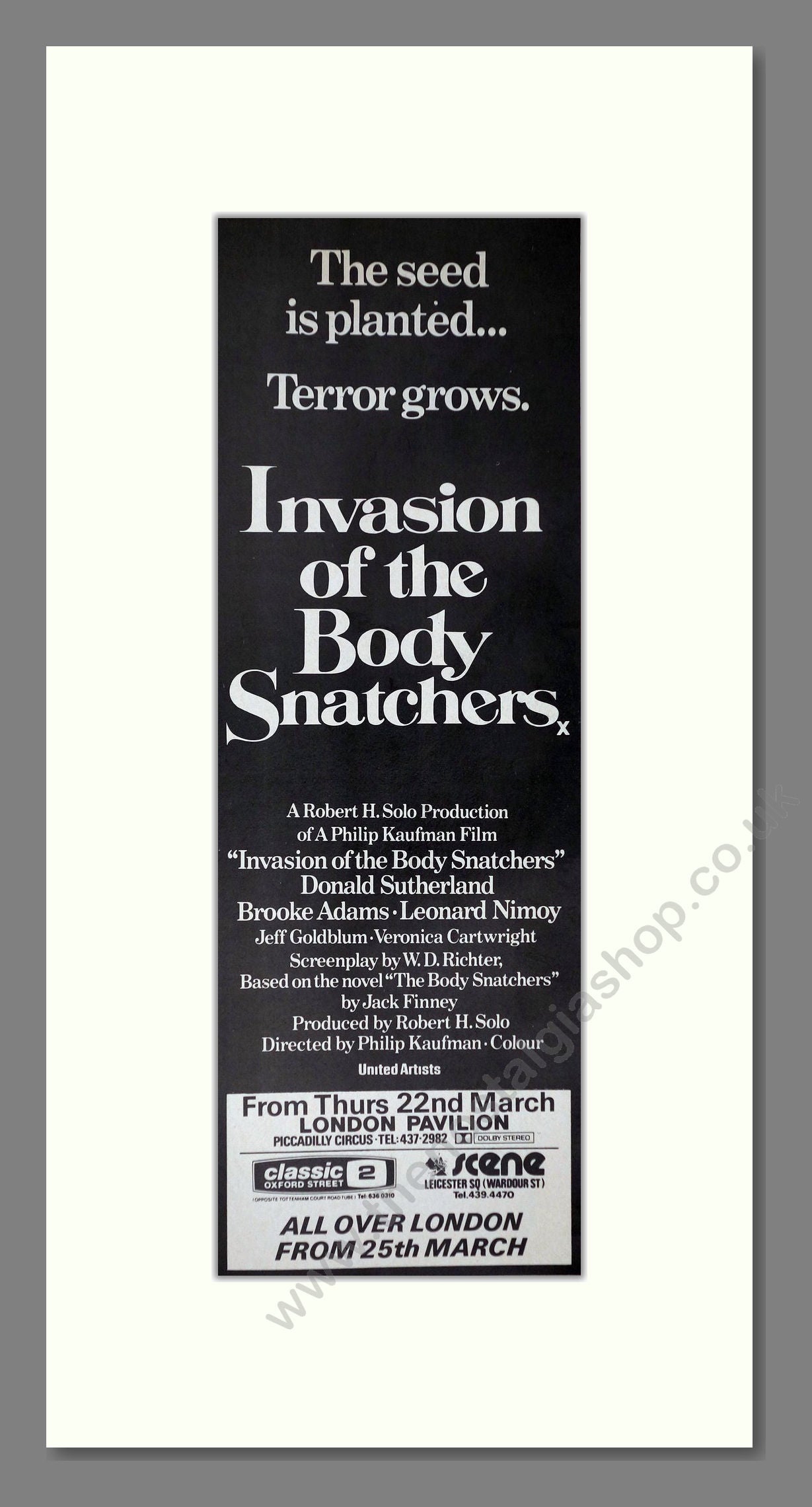 Invasion Of The Body Snatchers. Original Advert 1979 (ref AD400208)