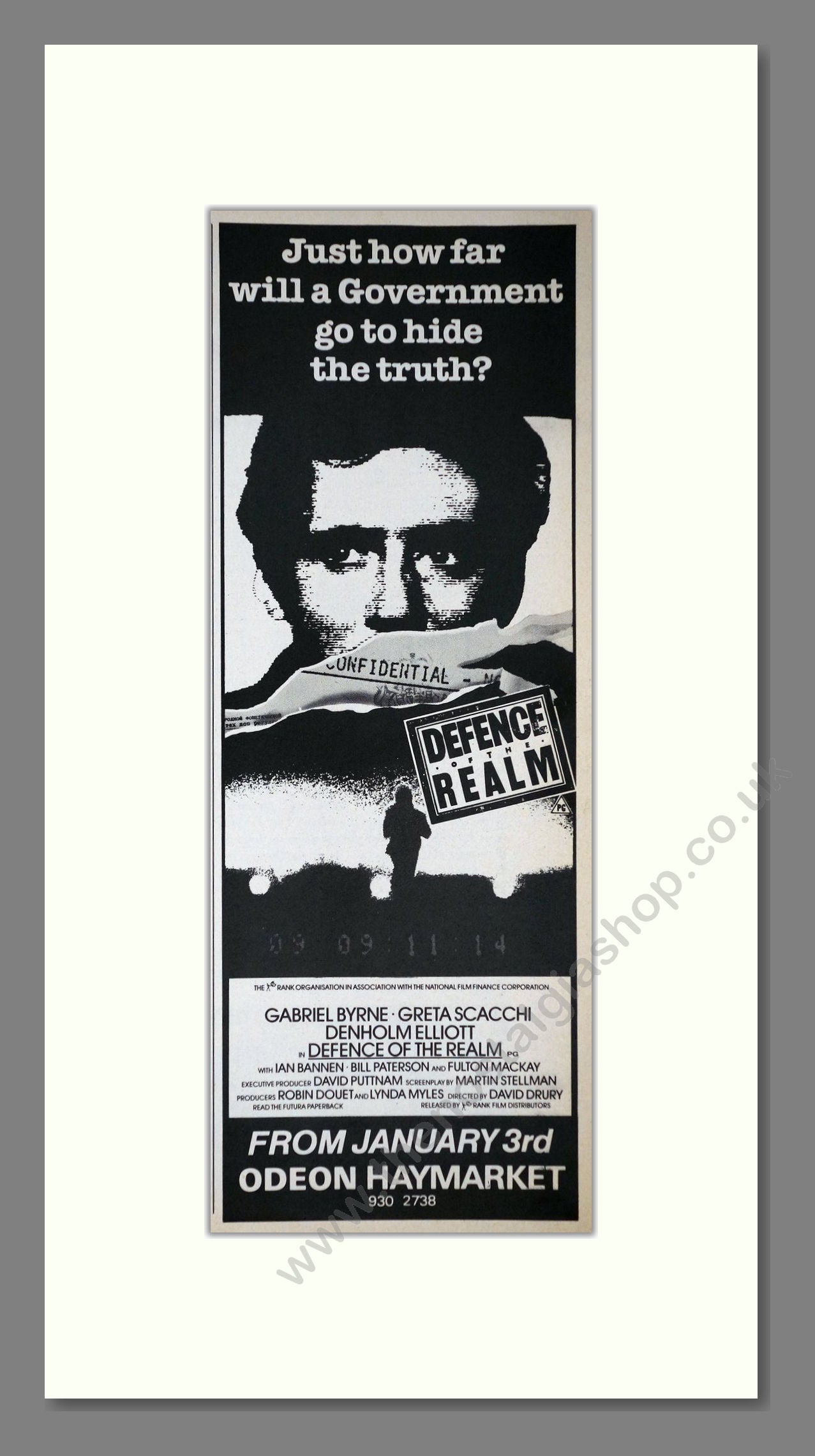 Defence Of The Realm. Original Advert 1986 (ref AD400210)