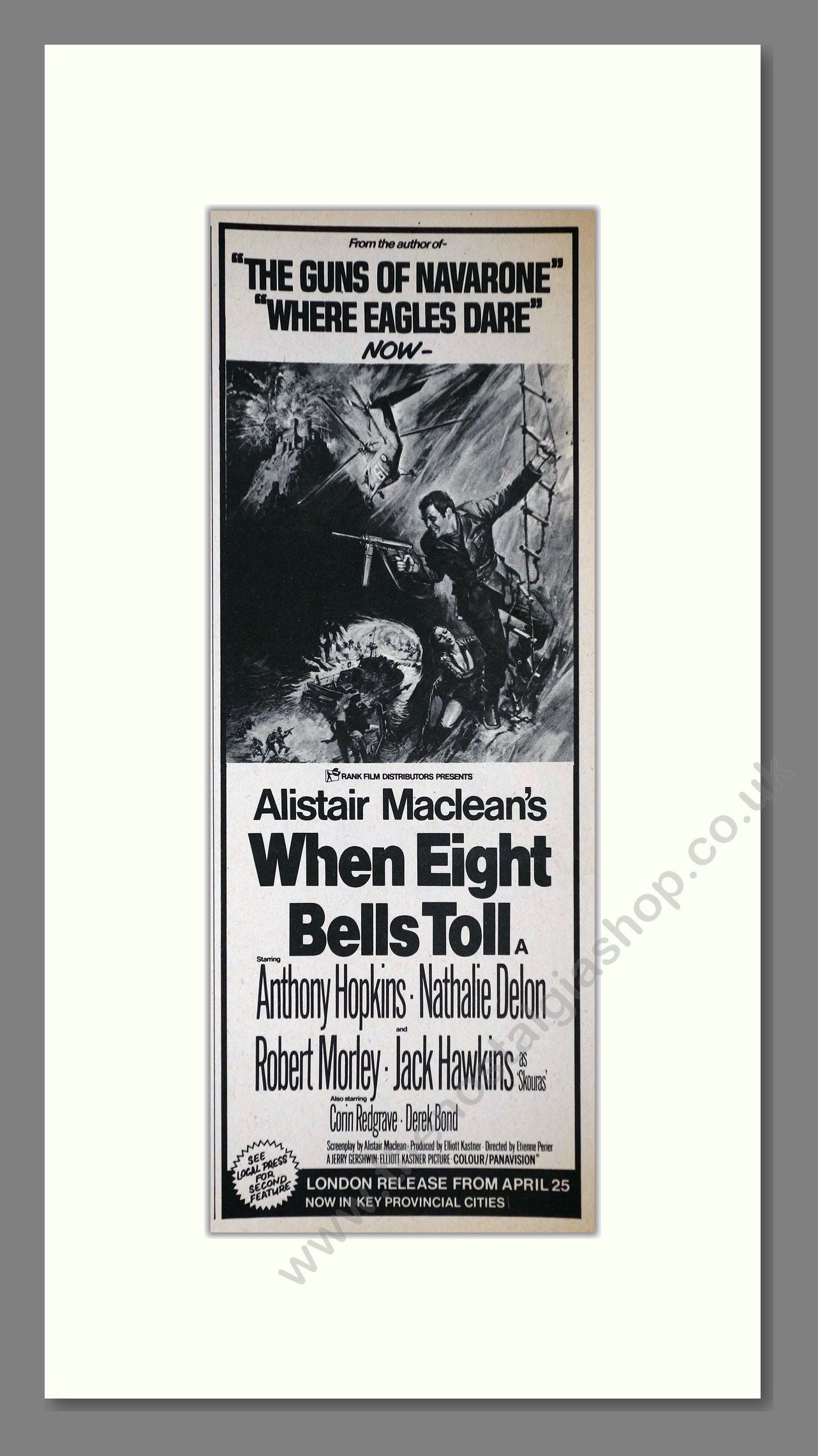 When Eight Bells Toll. Original Advert 1971 (ref AD400214)