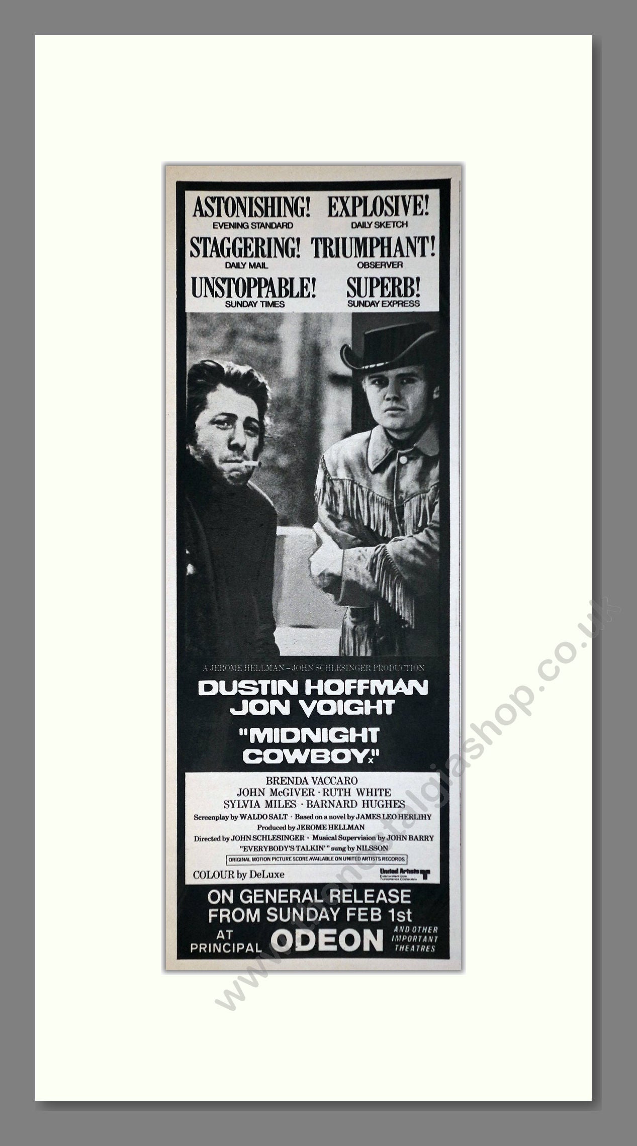 Midnight Cowboy. Original Advert 1970 (ref AD400216)