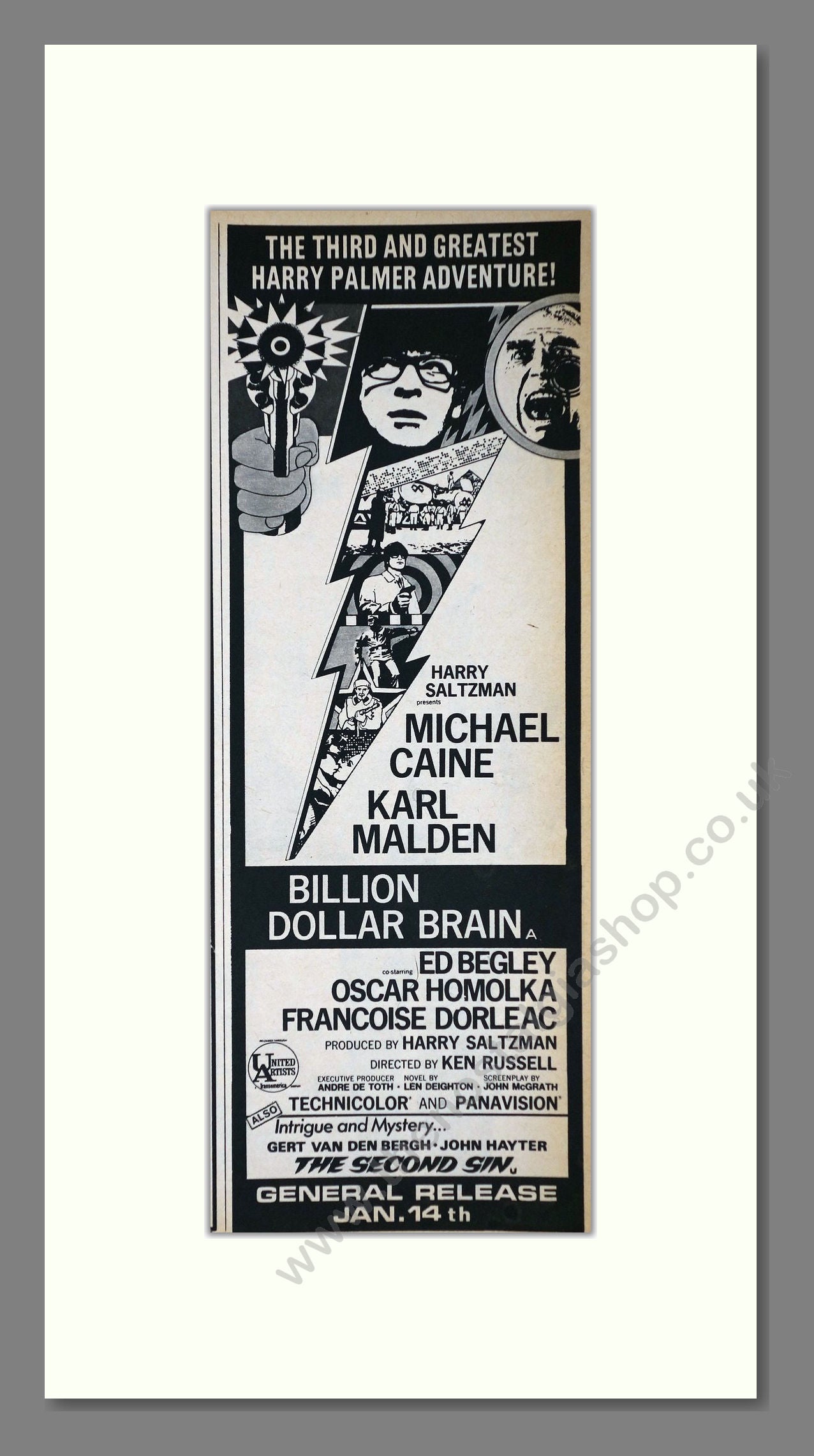 Billion Dollar Brain. Original Advert 1968 (ref AD400222)