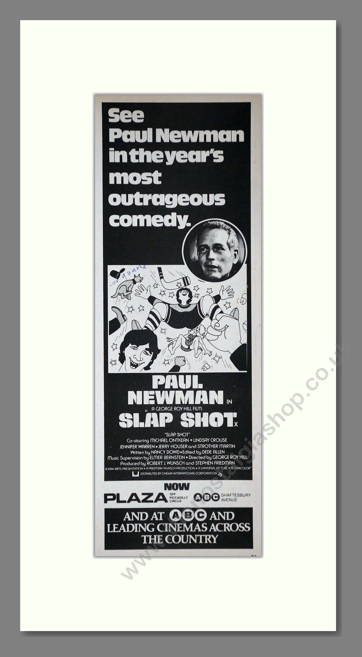Slap Shot. Original Advert 1977 (ref AD400224)