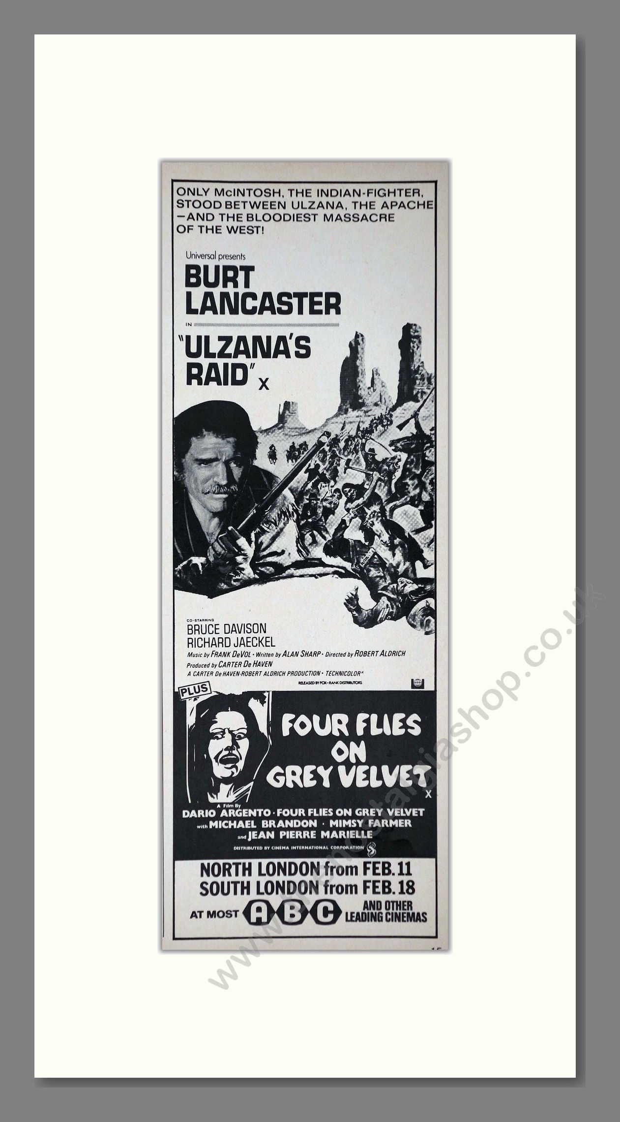 Ulzana's Raid. Original Advert 1973 (ref AD400226)