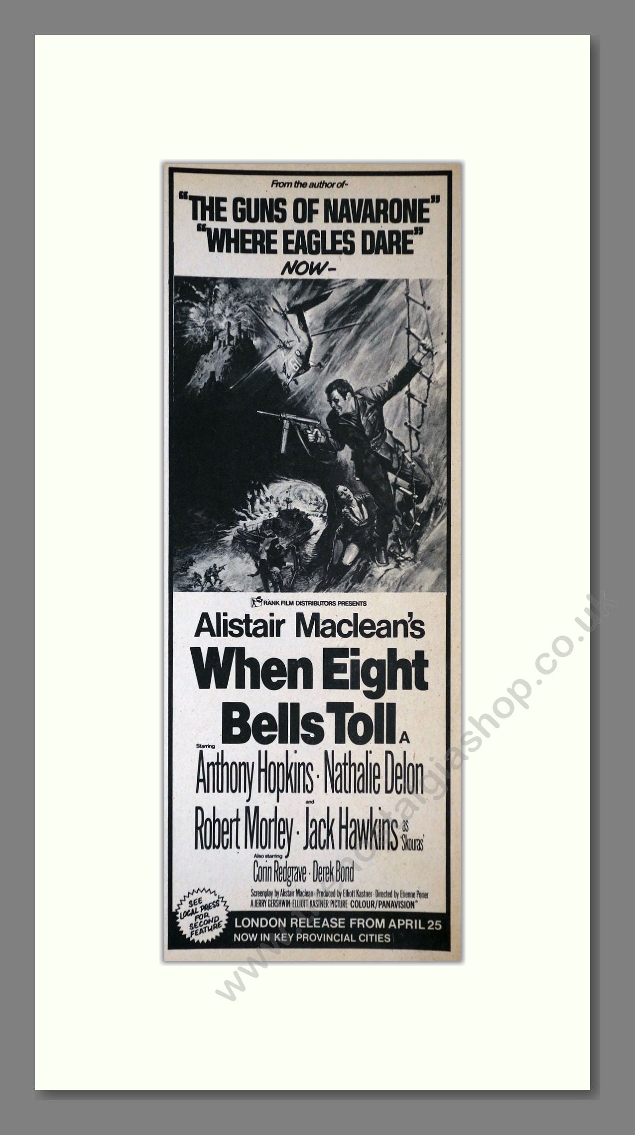 When Eight Bells Toll. Original Advert 1971 (ref AD400267)