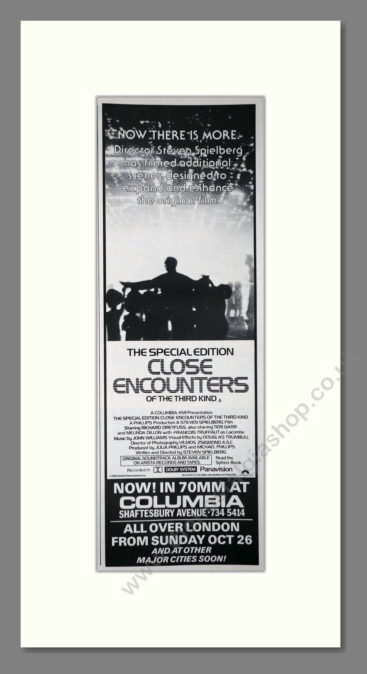Close Encounters of the Third Kind. Original Advert 1980 (ref AD400277)
