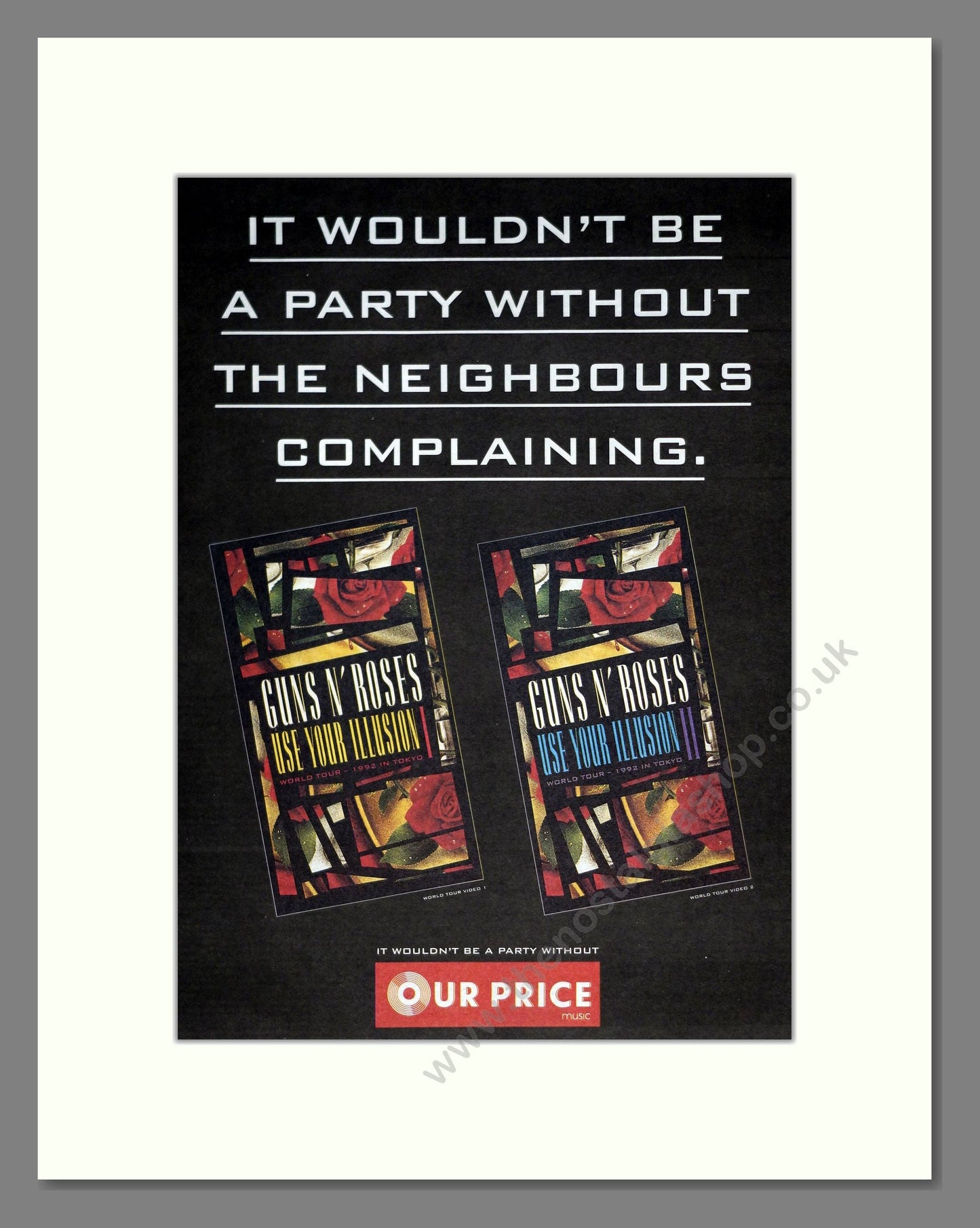 Guns n' Roses - Use Your Illusion. Vintage Advert 1992 (ref AD20819)