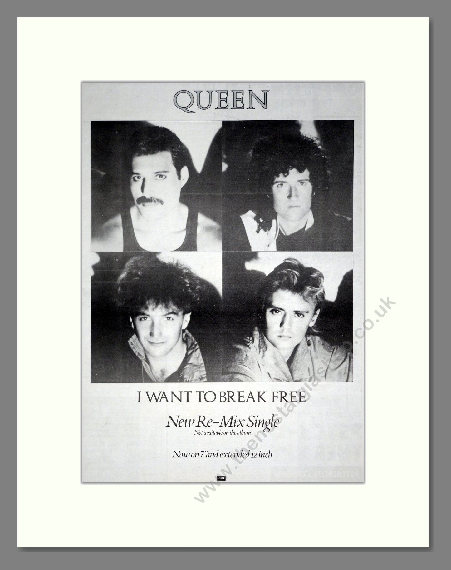 Queen - I Want To Break Free. Vintage Advert 1984 (ref AD20839)