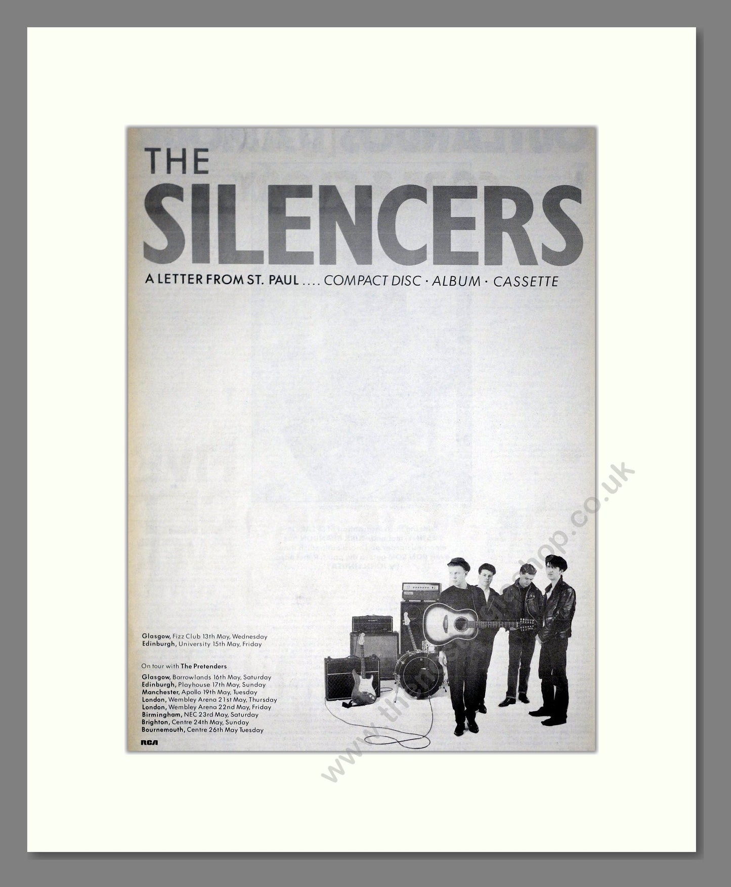 Silencers (The) - A Letter From St Paul. Vintage Advert 1987 (ref AD20862)