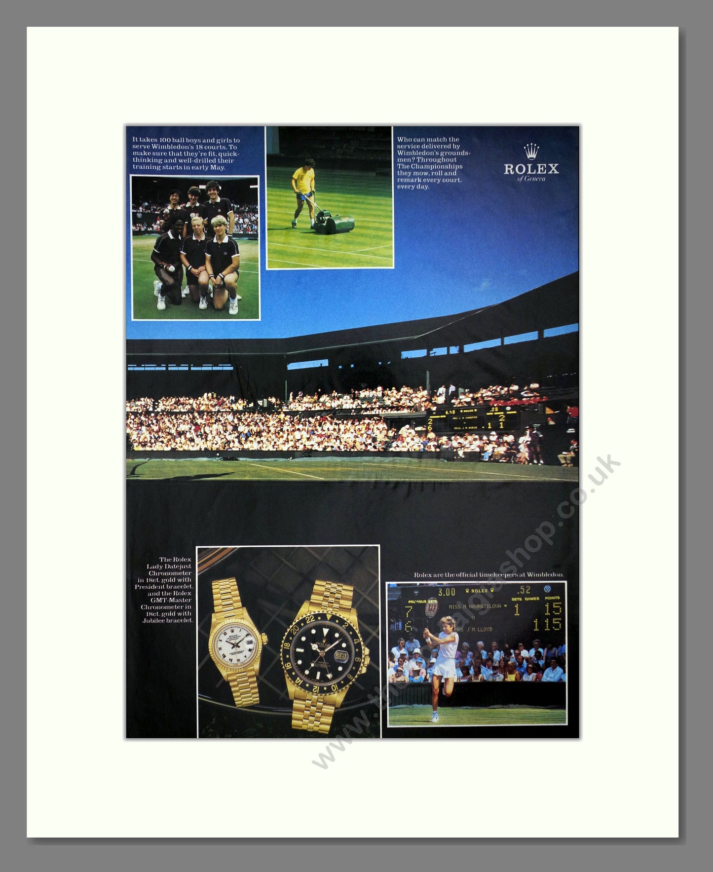 Rolex - Datejust (Double Advert). Vintage Advert 1986 (ref AD64258)