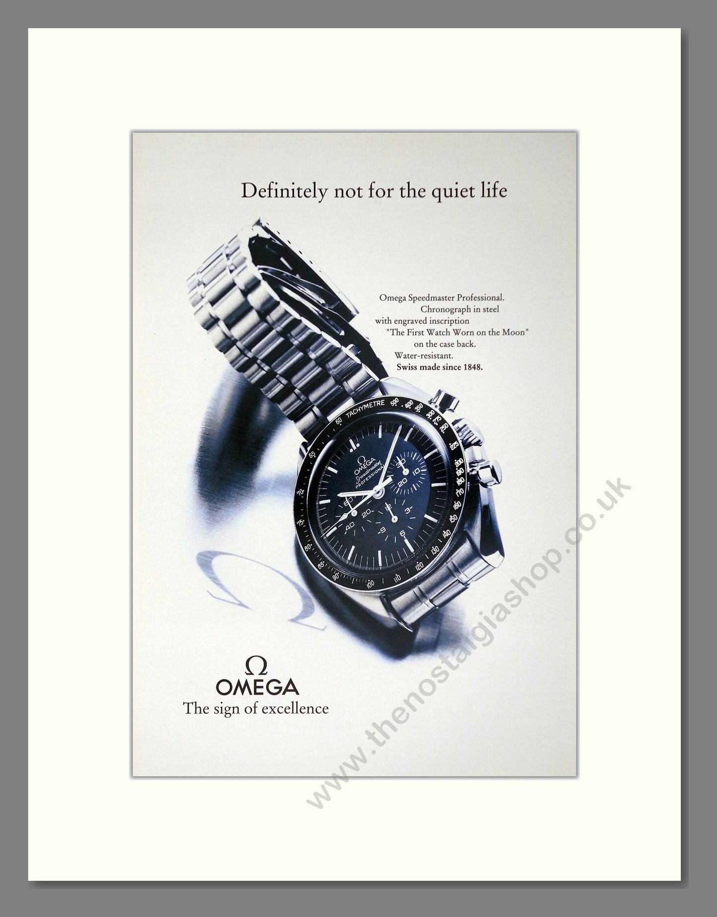 Omega - Speedmaster Professional. Vintage Advert 1992 (ref AD64280)