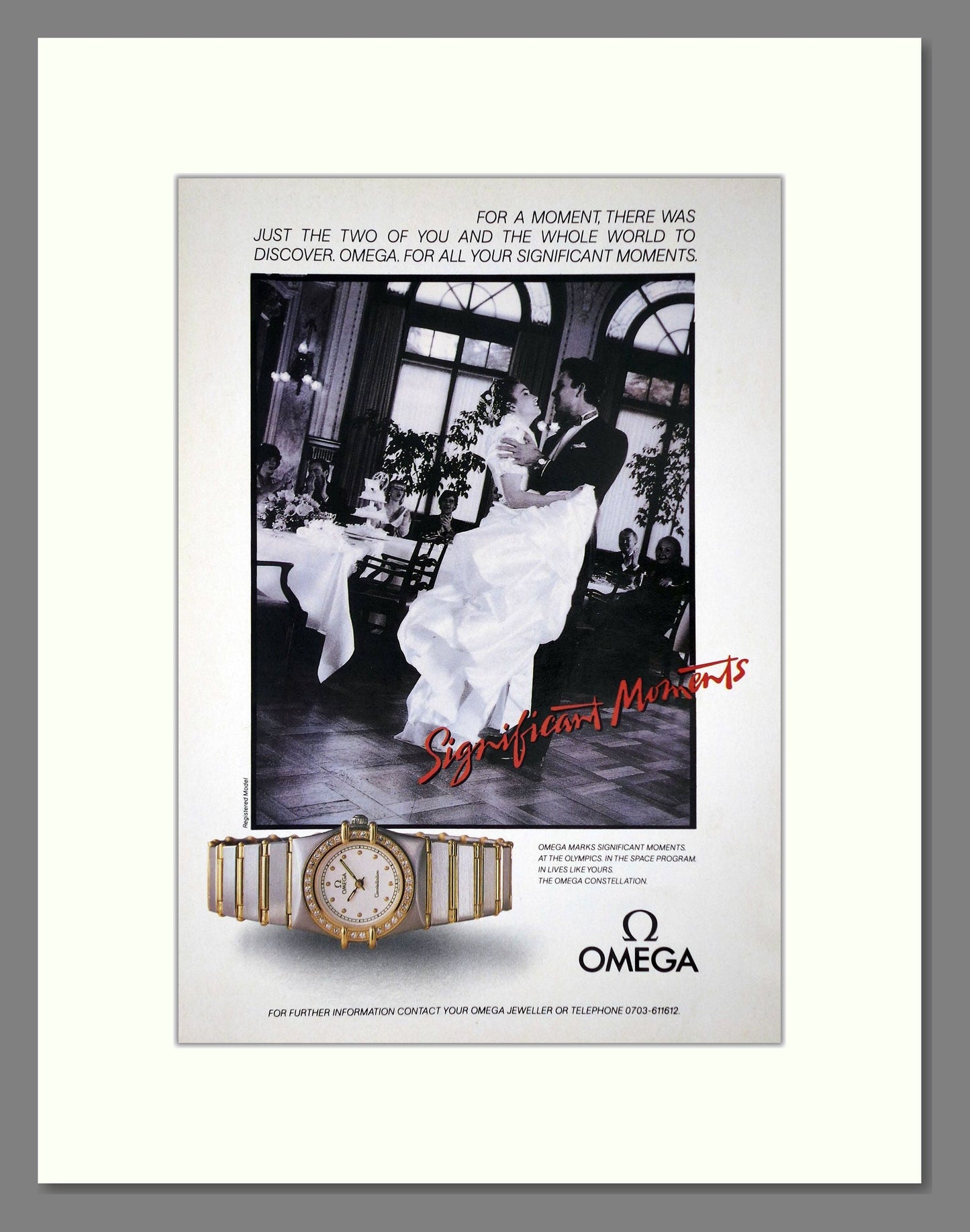 Omega - Constellation. Vintage Advert 1987 (ref AD64302)