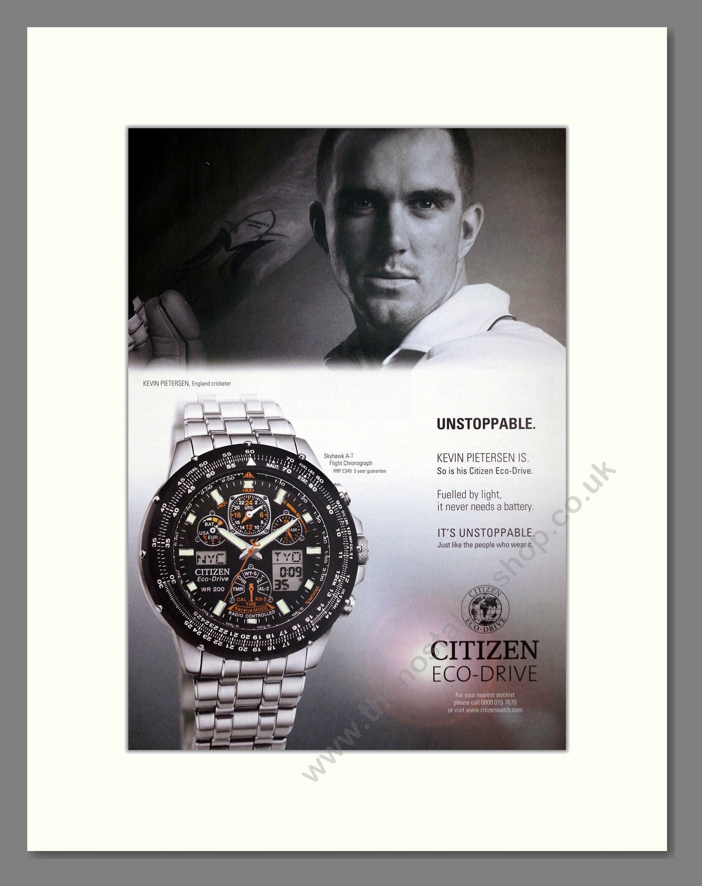 Citizen - Eco Drive. Vintage Advert 2007 (ref AD64332)