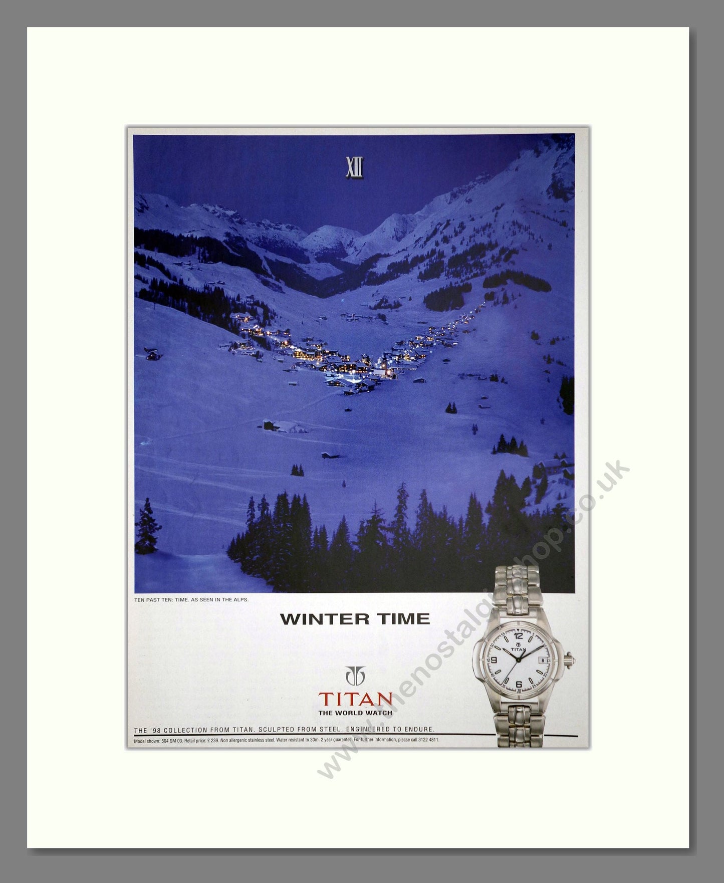 Titan - The World Watch. Vintage Advert 1998 (ref AD64340)