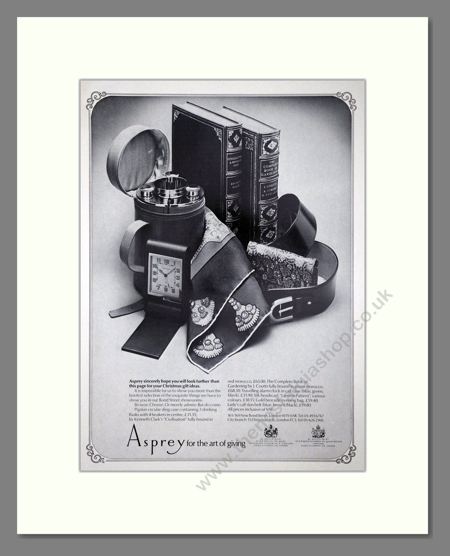 Asprey - Gift Ideas. Vintage Advert 1973 (ref AD64350)