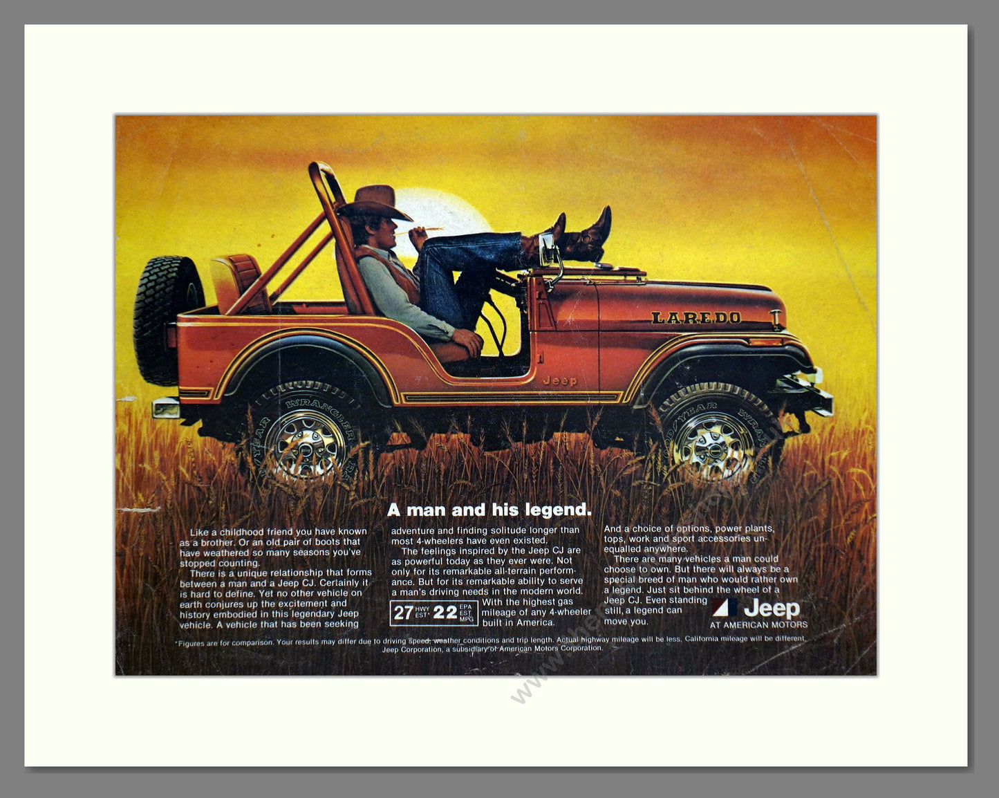 Jeep - Laredo. Vintage Advert 1981 (ref AD64419)