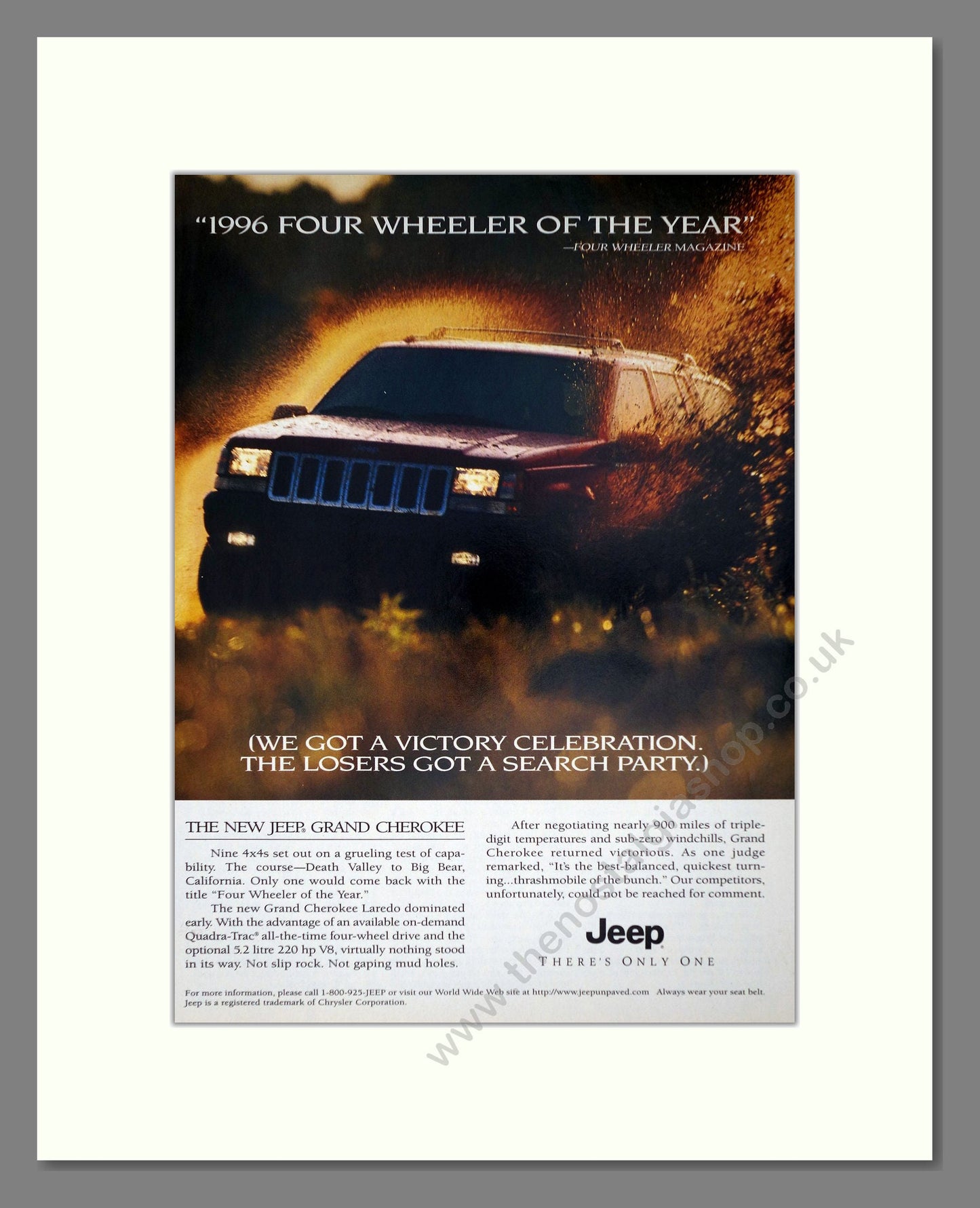 Jeep - Grand Cherokee. Vintage Advert 1996 (ref AD64422)