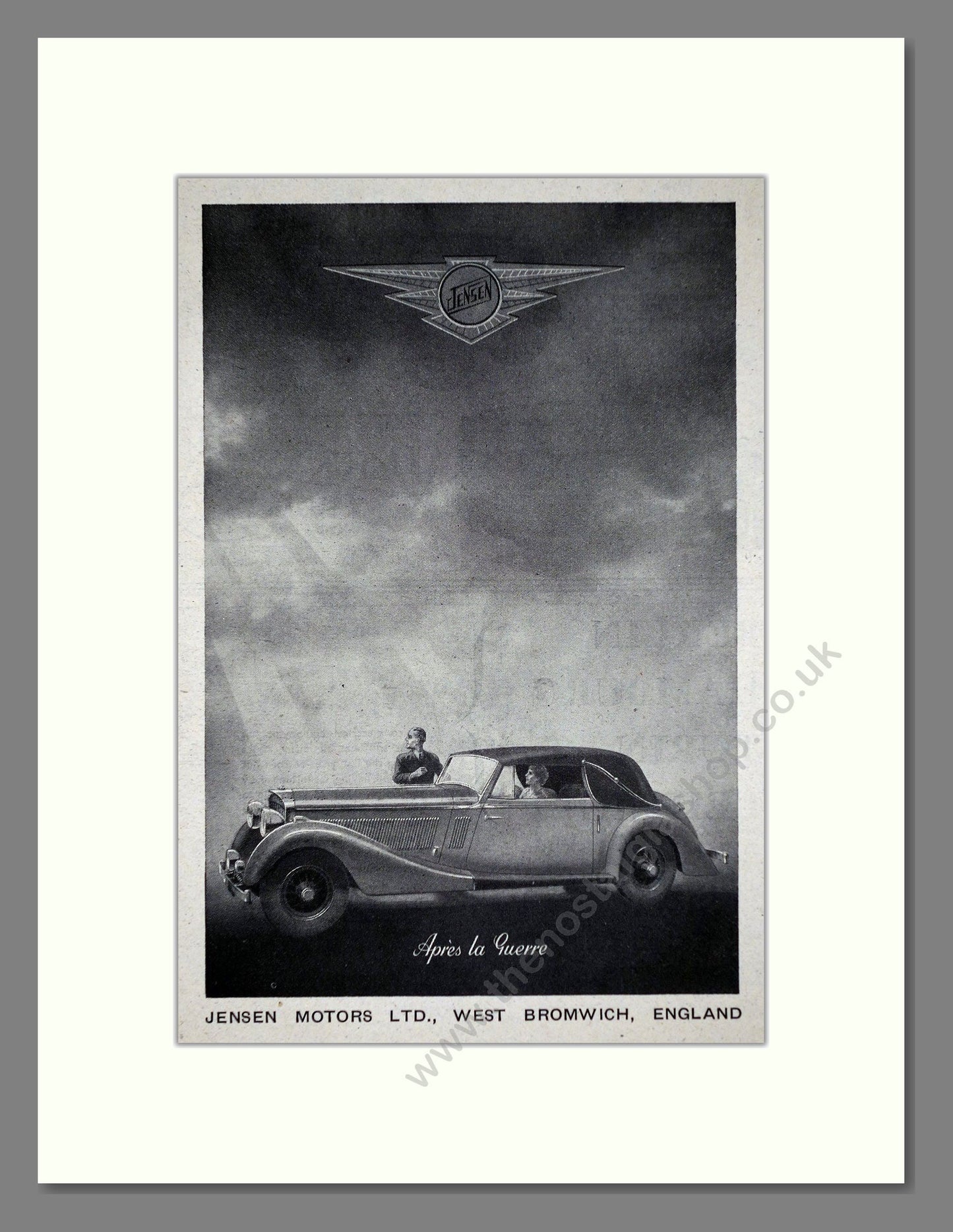 Jensen - Apres La Guerre. Vintage Advert 1944 (ref AD64440)