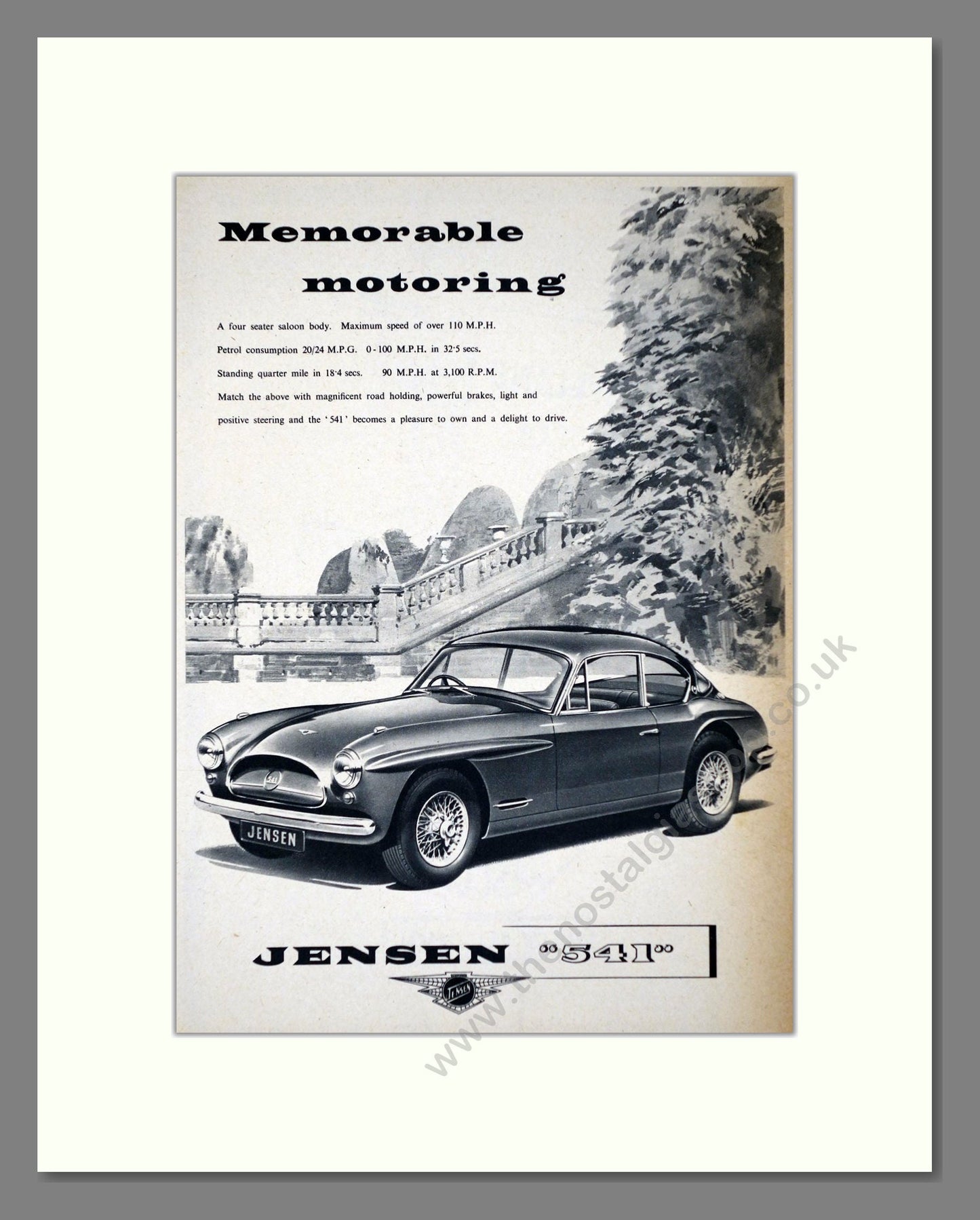 Jensen - 541. Vintage Advert 1956 (ref AD64451)