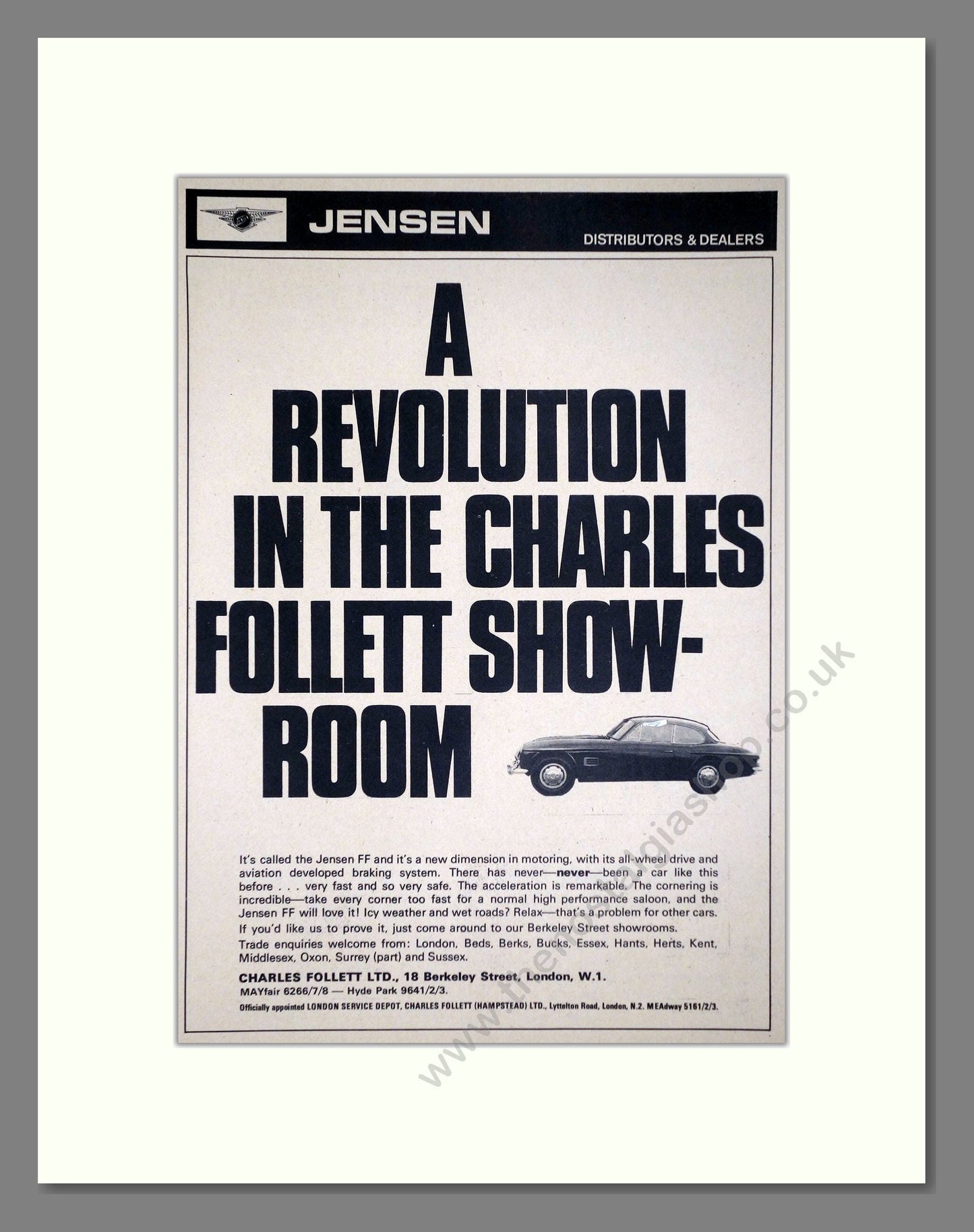 Jensen - FF. Vintage Advert 1965 (ref AD64460)