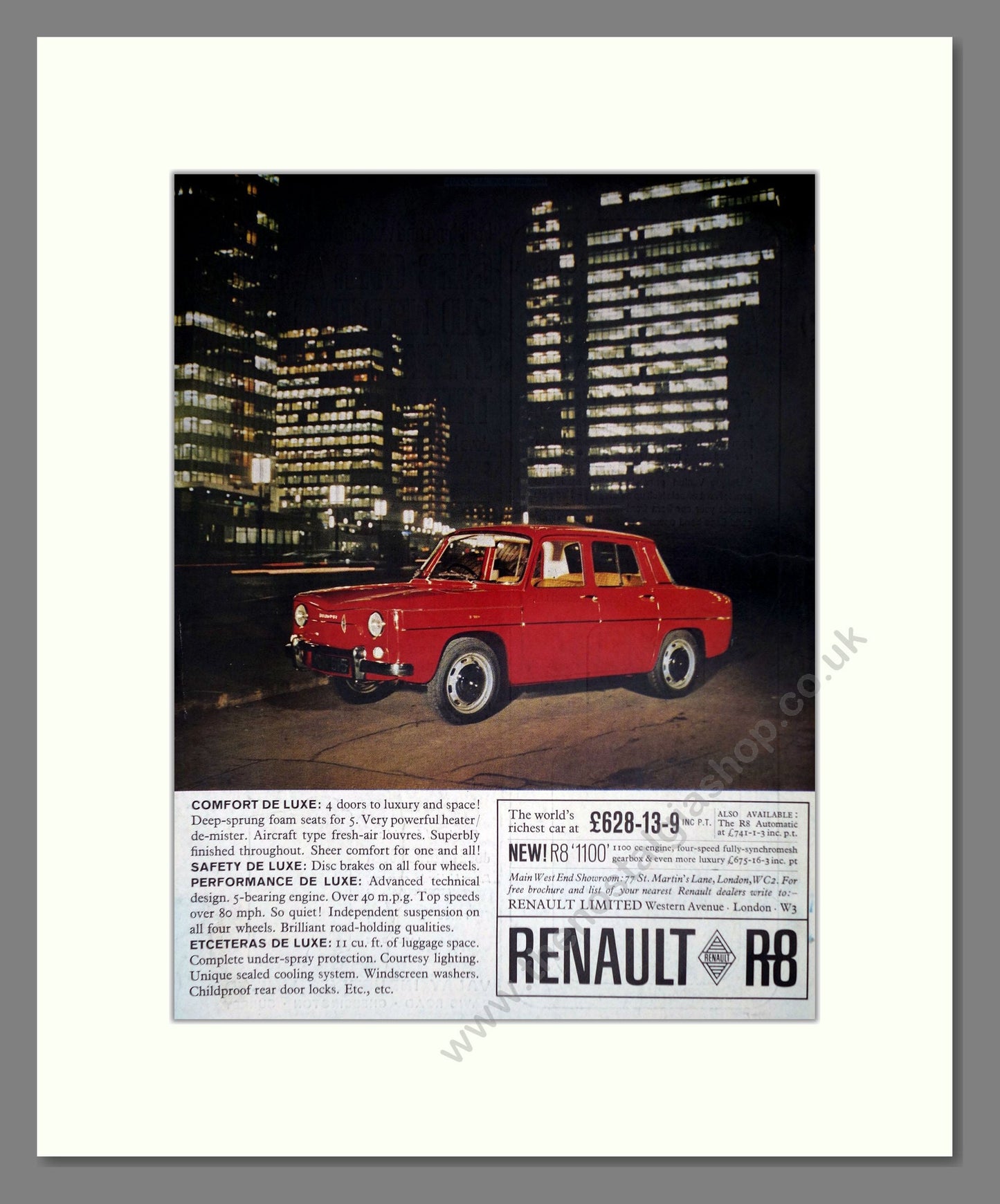 Renault - R8. Vintage Advert 1964 (ref AD64496)