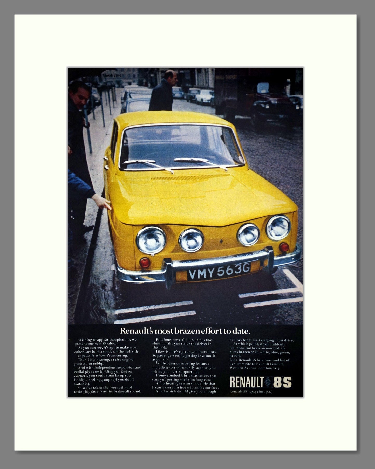 Renault - 8S. Vintage Advert 1969 (ref AD64498)