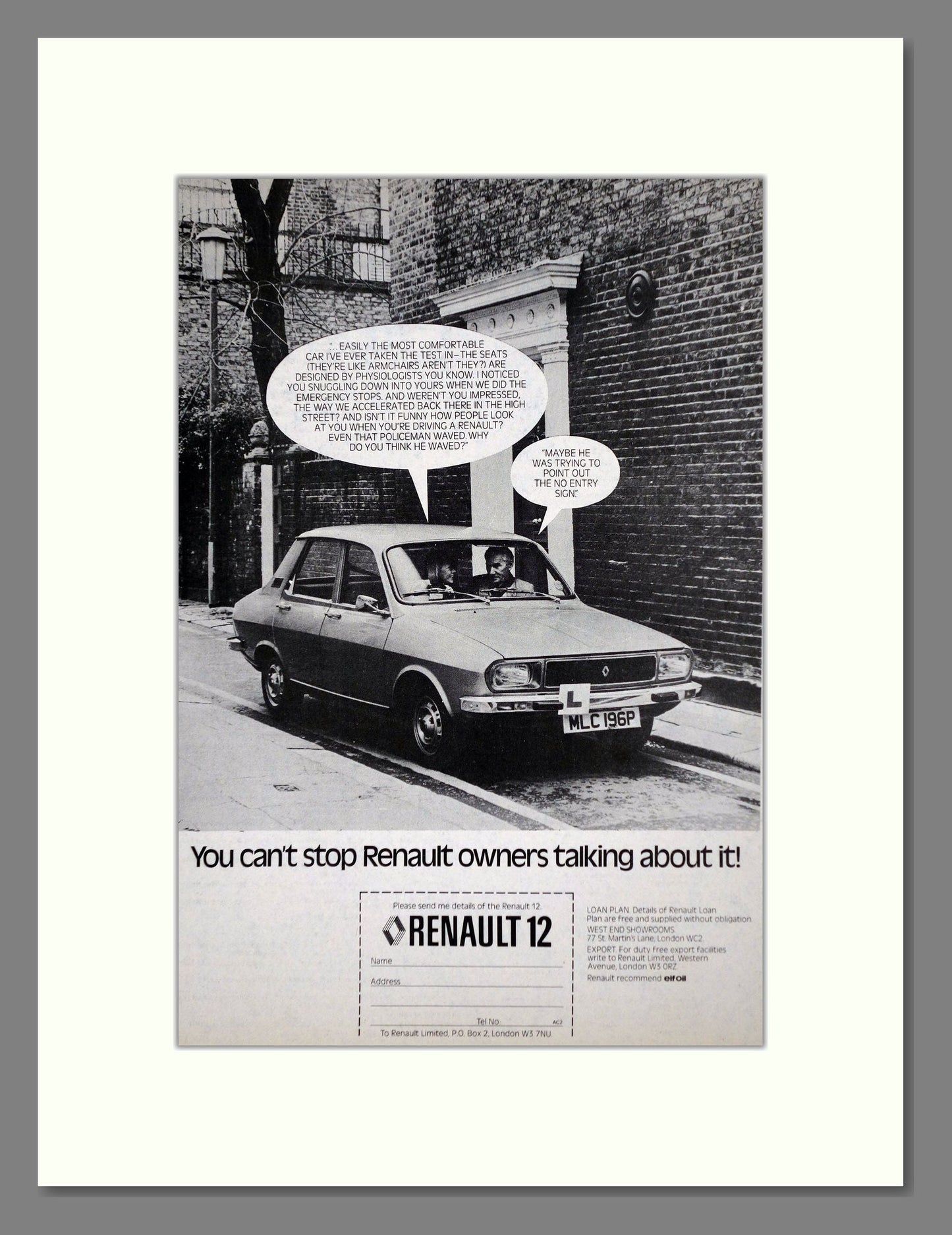 Renault - 12. Vintage Advert 1976 (ref AD64524)