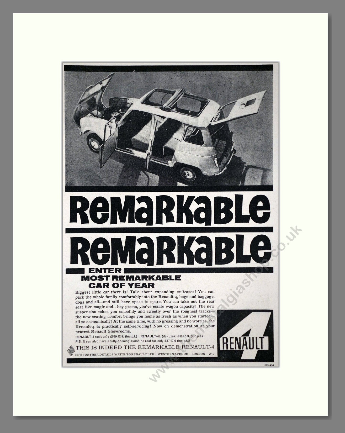 Renault - 4. Vintage Advert 1962 (ref AD64550)