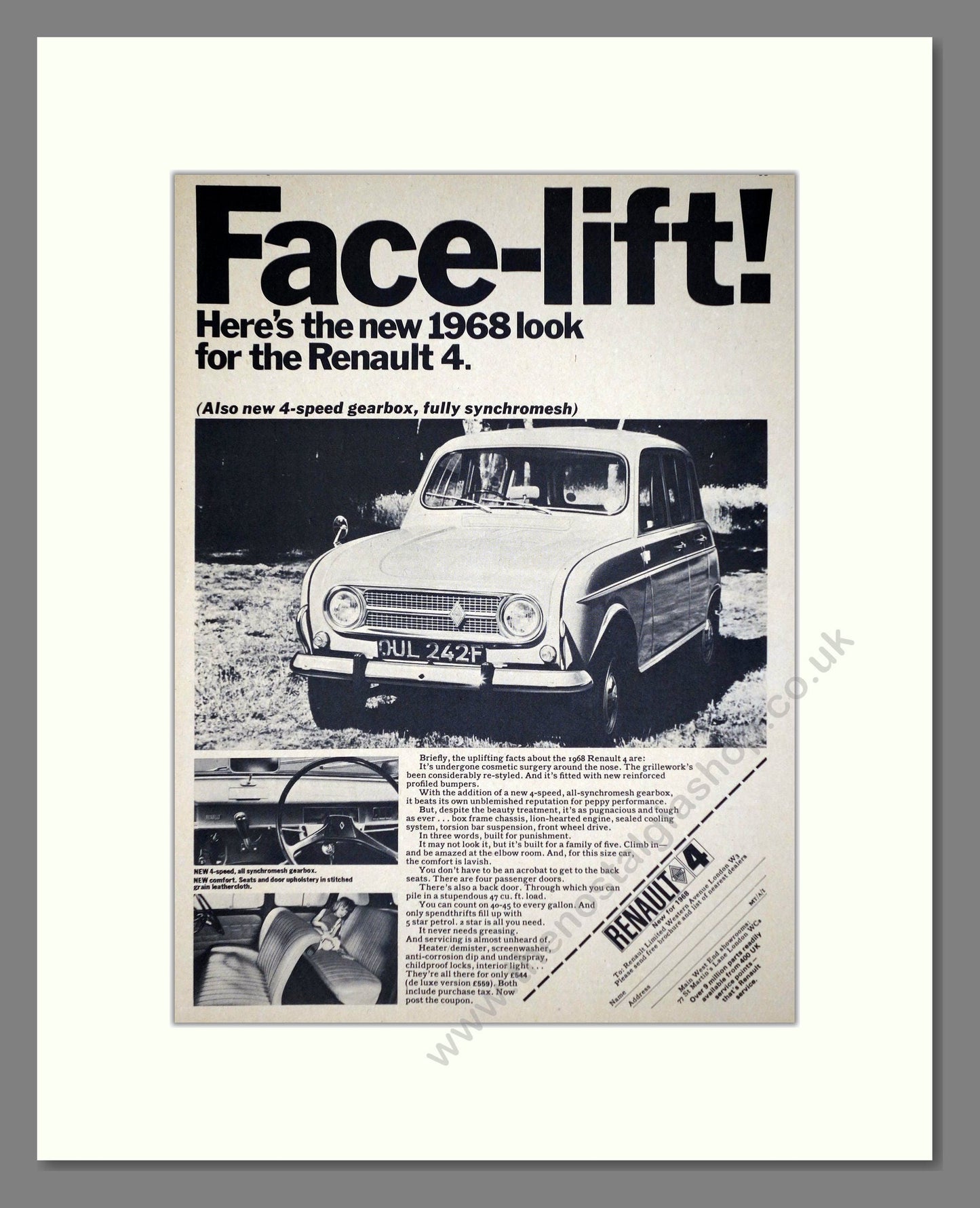 Renault - 4. Vintage Advert 1967 (ref AD64553)