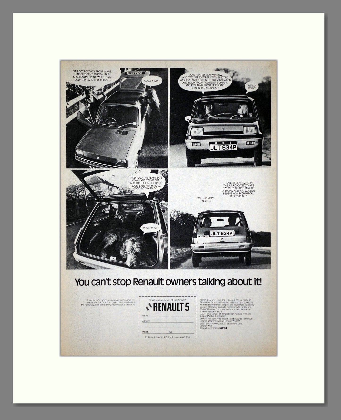 Renault - 5. Vintage Advert 1976 (ref AD64560)