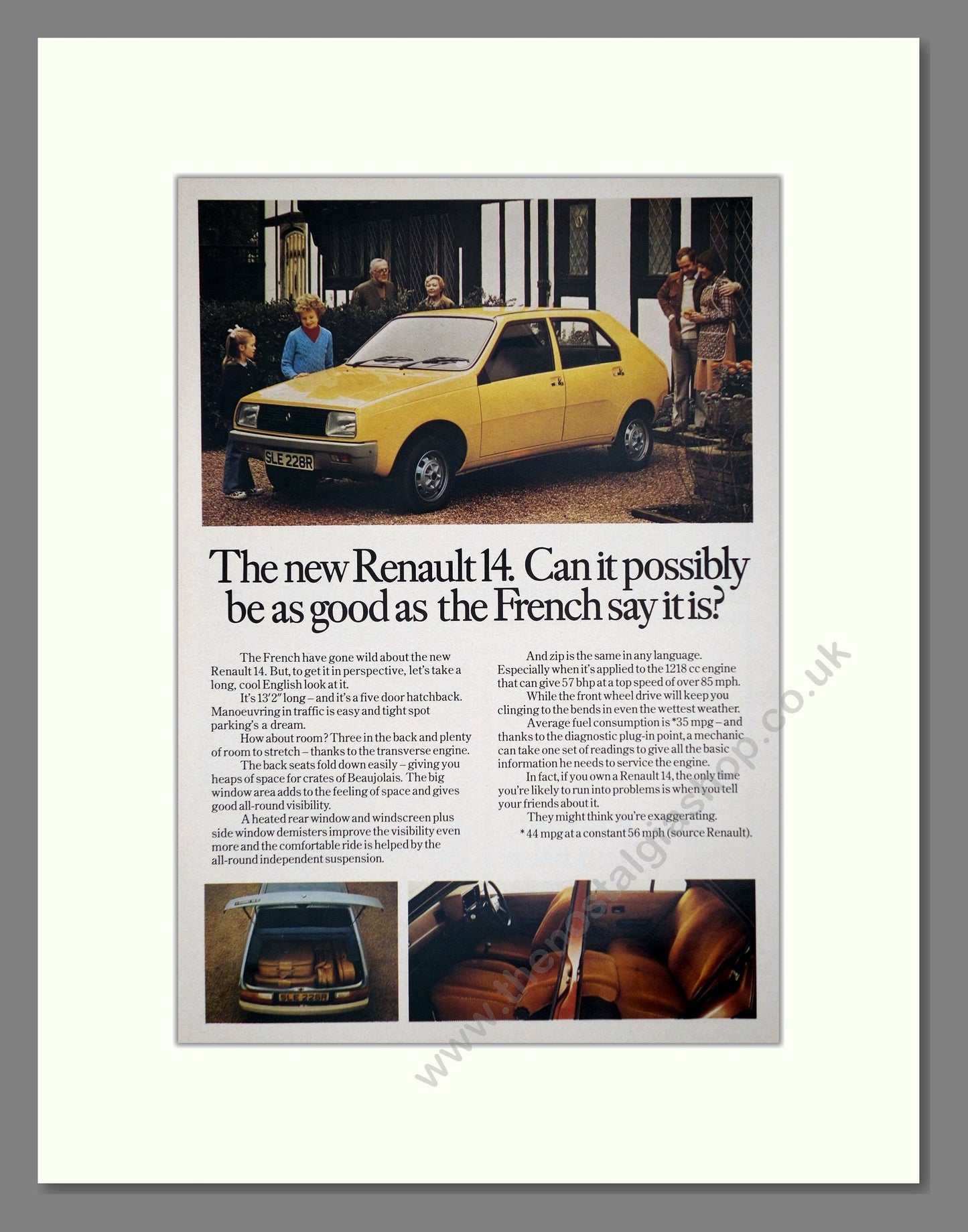 Renault - 14. Vintage Advert 1977 (ref AD64567)