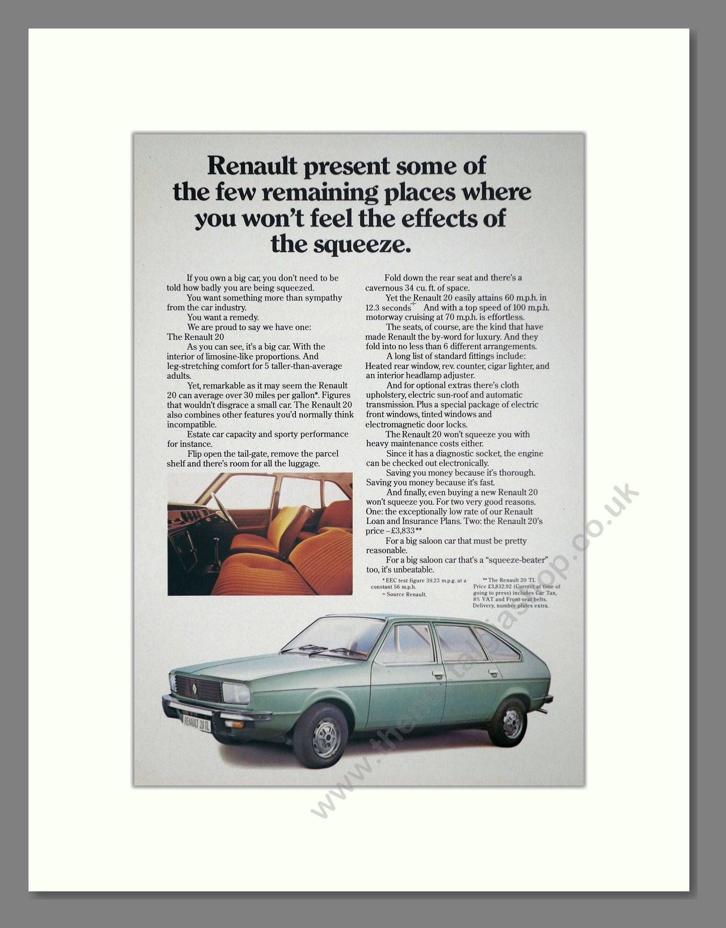 Renault - 20. Vintage Advert 1977 (ref AD64572)