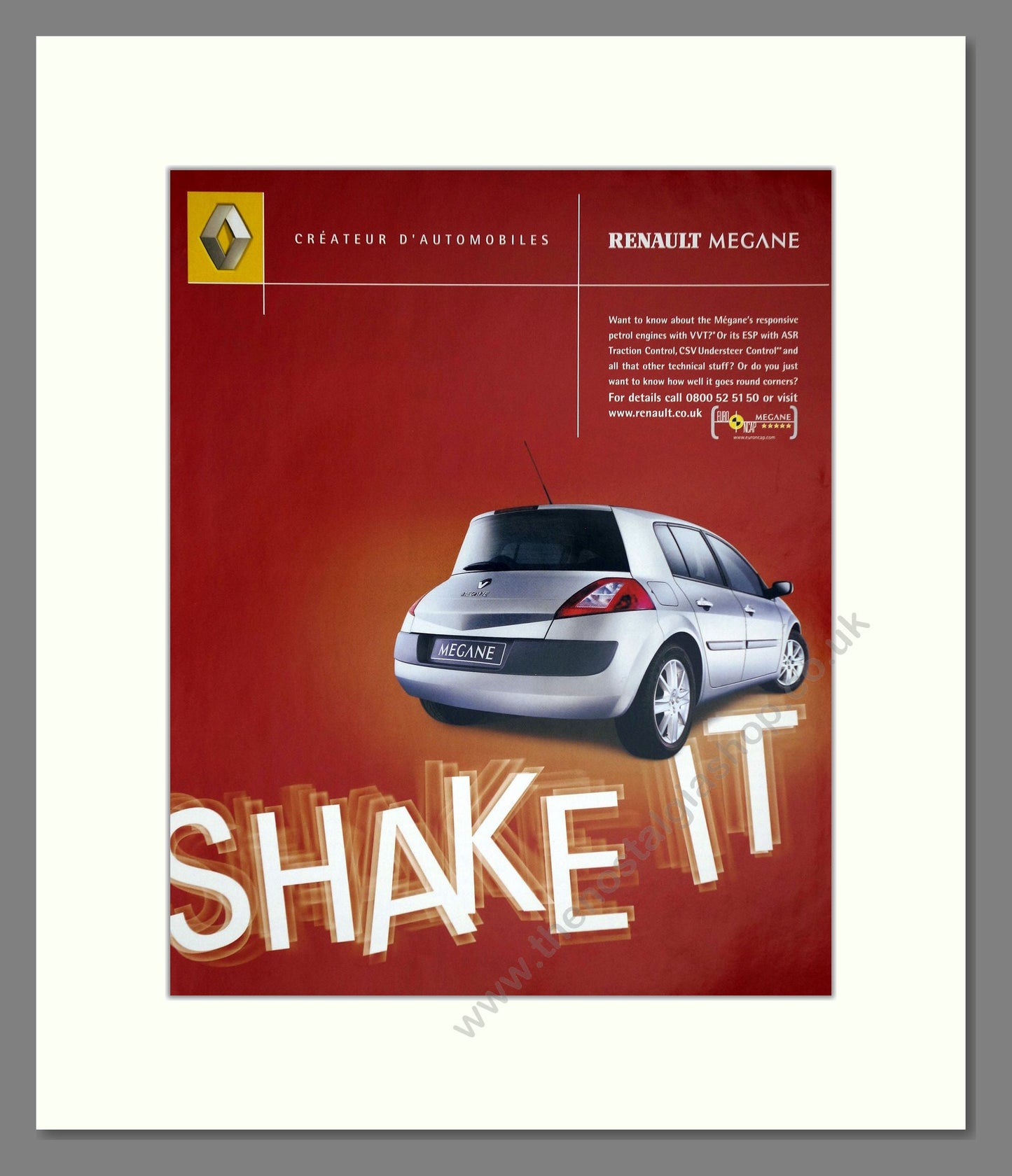 Renault - Megane. Vintage Advert 2004 (ref AD64628)