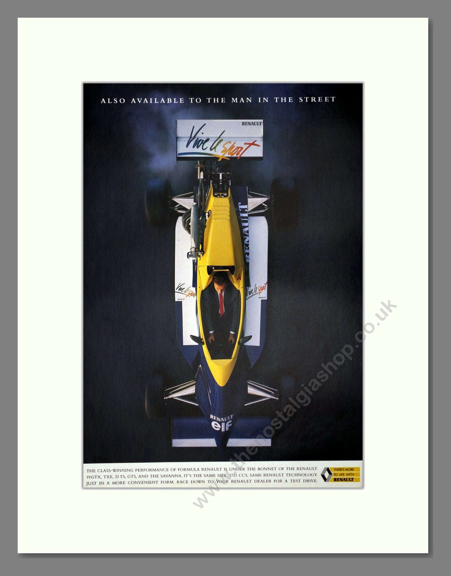 Renault - F1. Vintage Advert 1990 (ref AD64631)