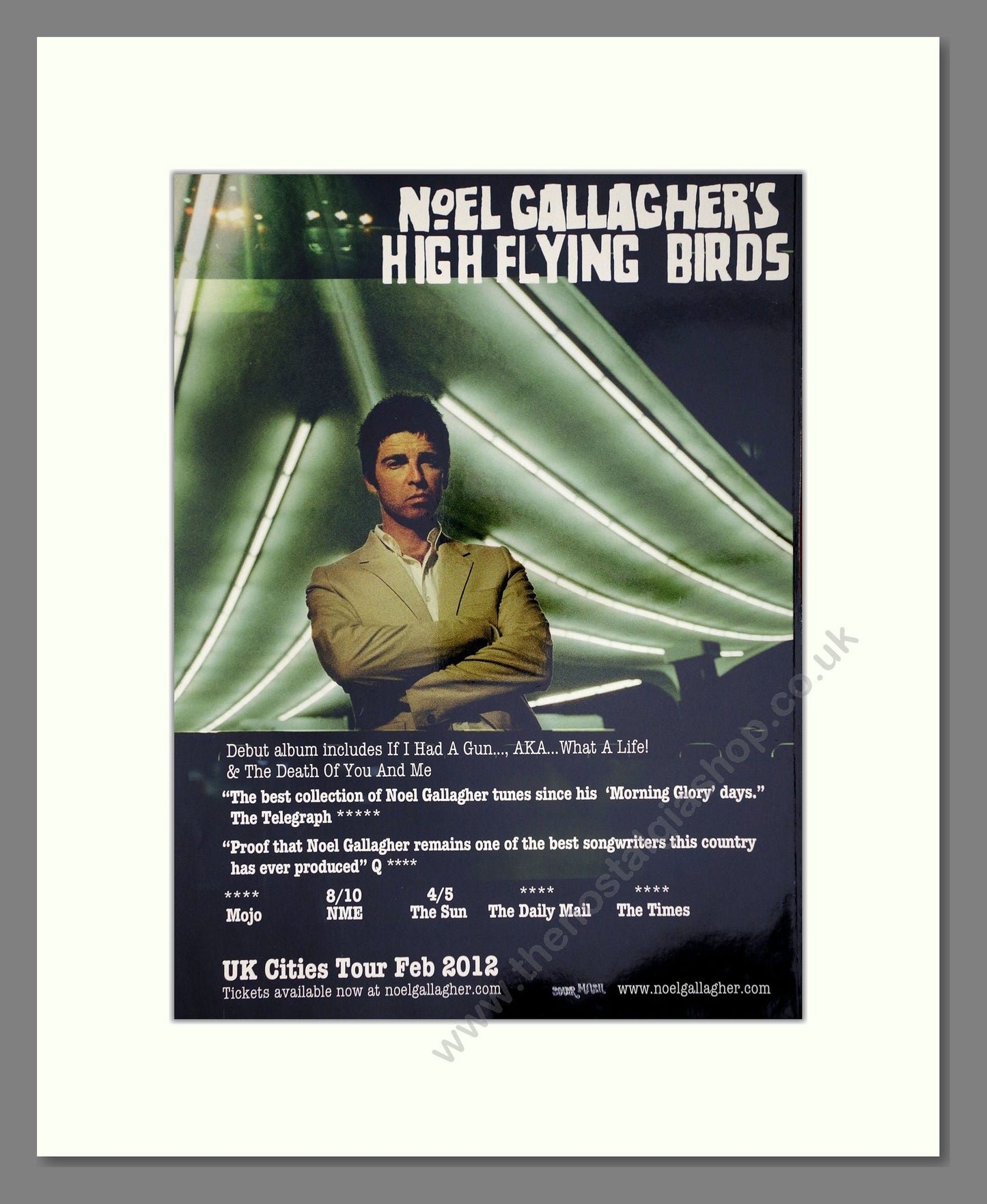 Noel Gallagher's High Flying Birds - Debut Album. Vintage Advert 2012 (ref AD64671)