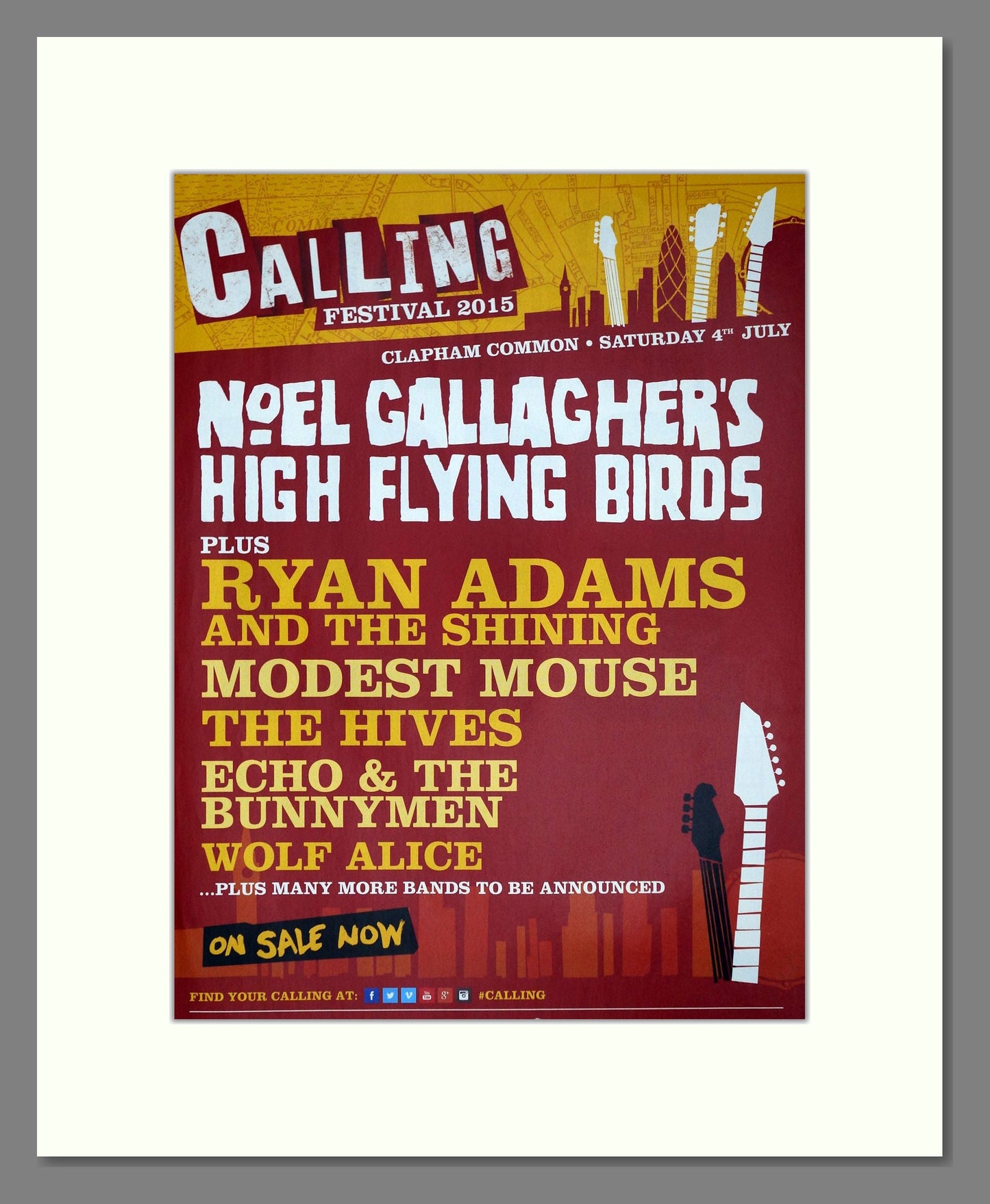 Calling Festival - Line Up. Vintage Advert 2015 (ref AD64689)