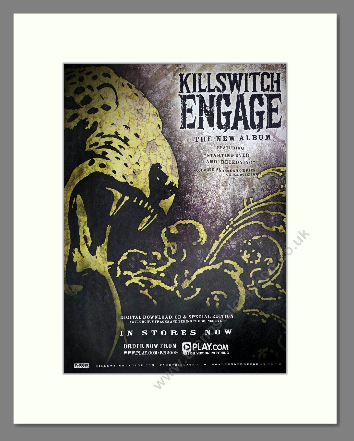 Killswitch Engage - New Album. Vintage Advert 2009 (ref AD64724)