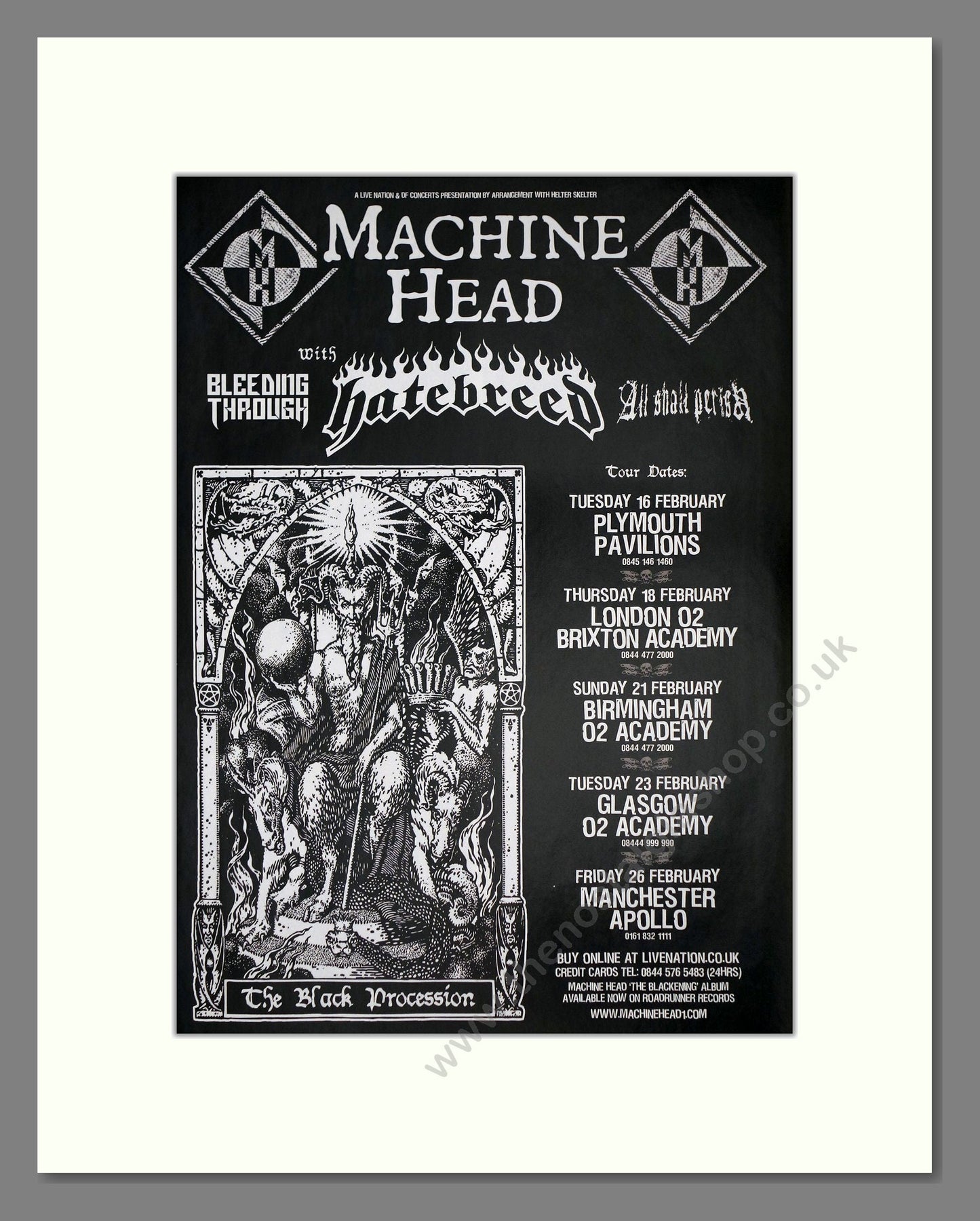 Machine Head - UK Tour. Vintage Advert 2009 (ref AD64728)
