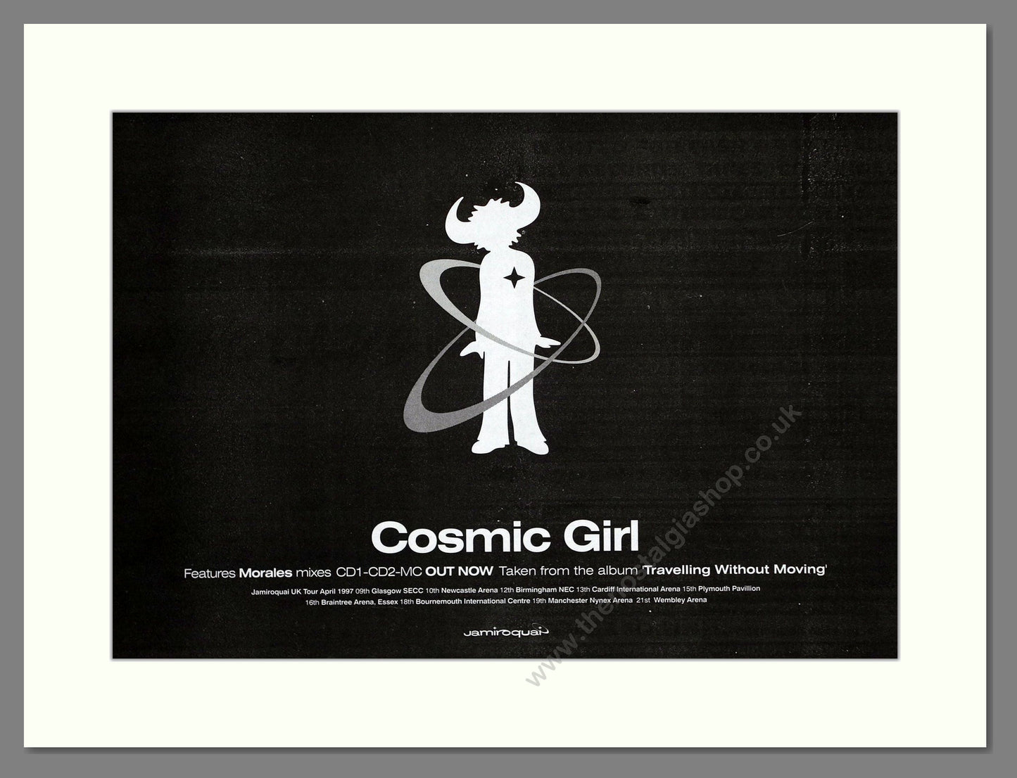 Jamiroquai - Cosmic Girl. Vintage Advert 1996 (ref AD64734)