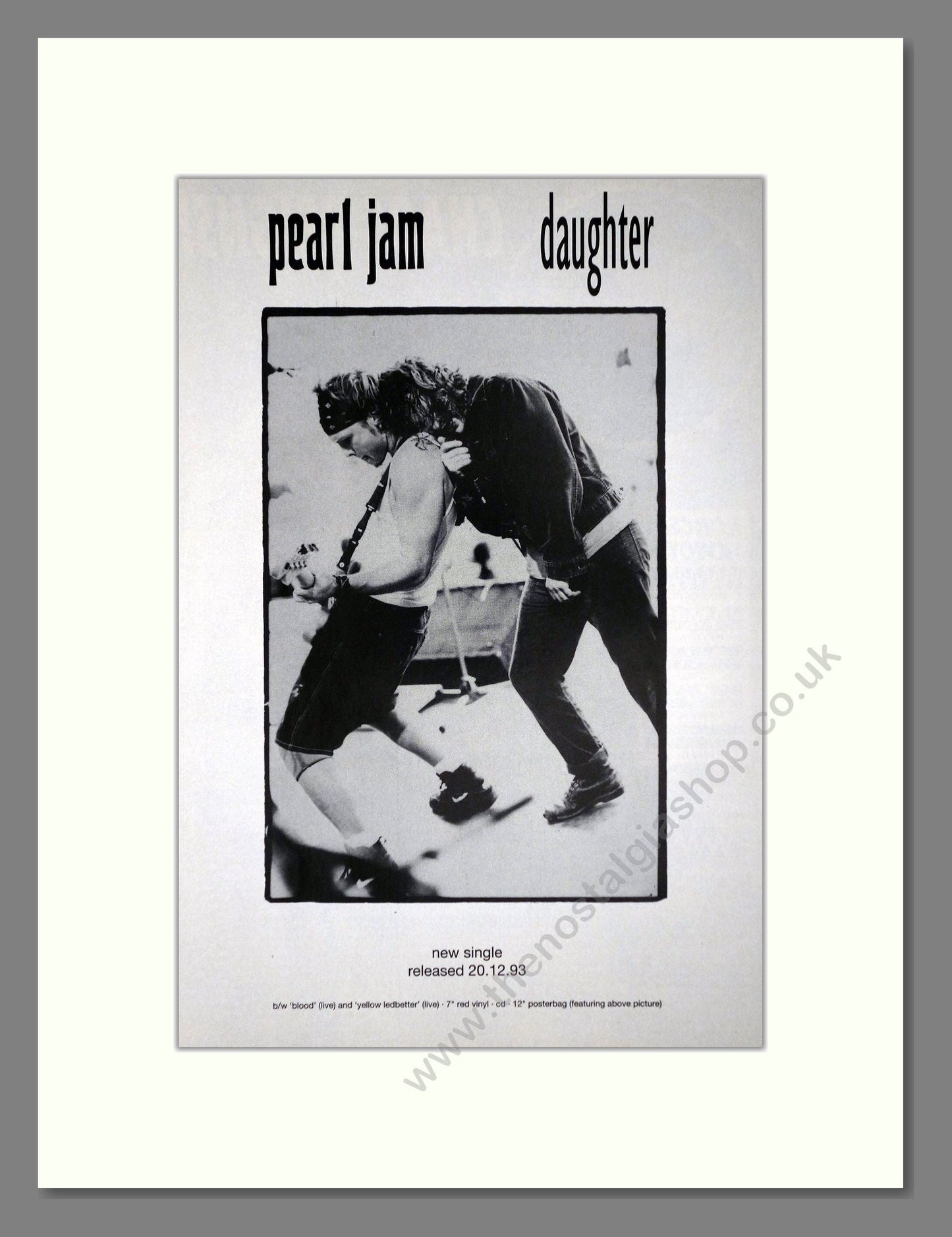 Pearl Jam - Daughter. Vintage Advert 1993 (ref AD64750)