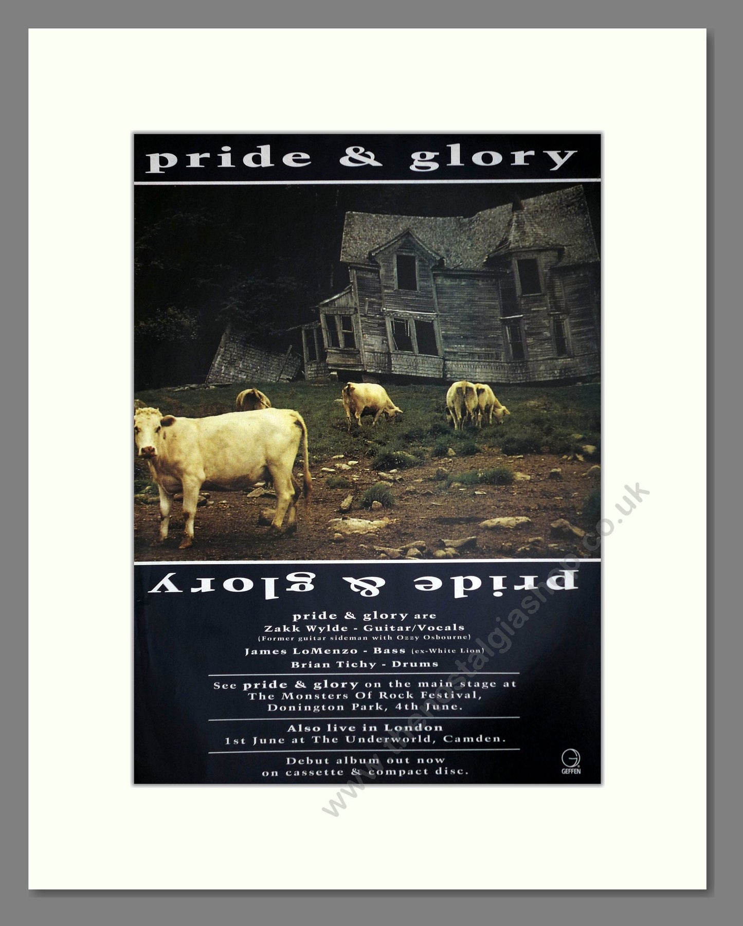Pride And Glory - Pride And Glory. Vintage Advert 1994 (ref AD64790)