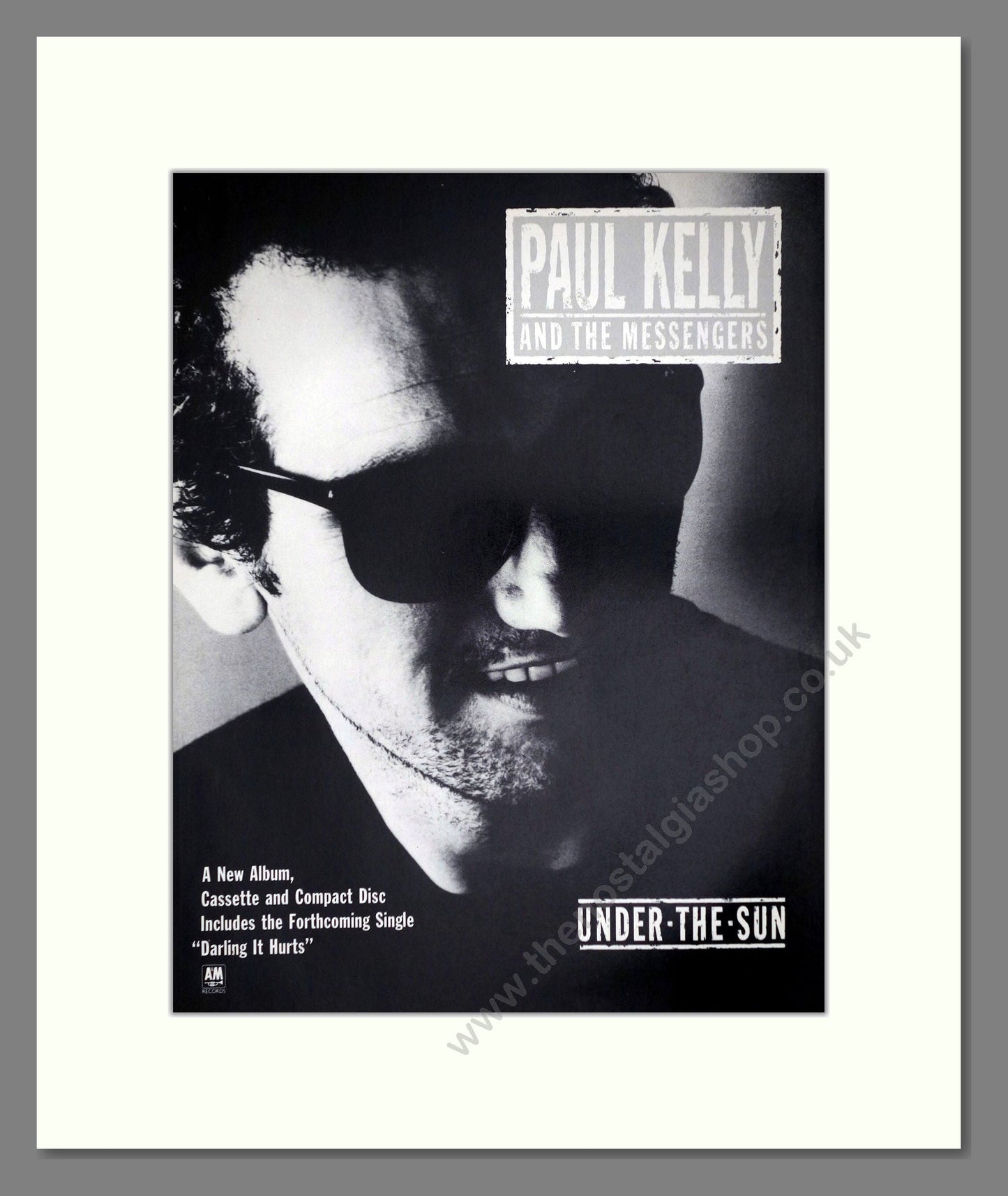 Paul Kelly - Under The Sun. Vintage Advert 1988 (ref AD64794)