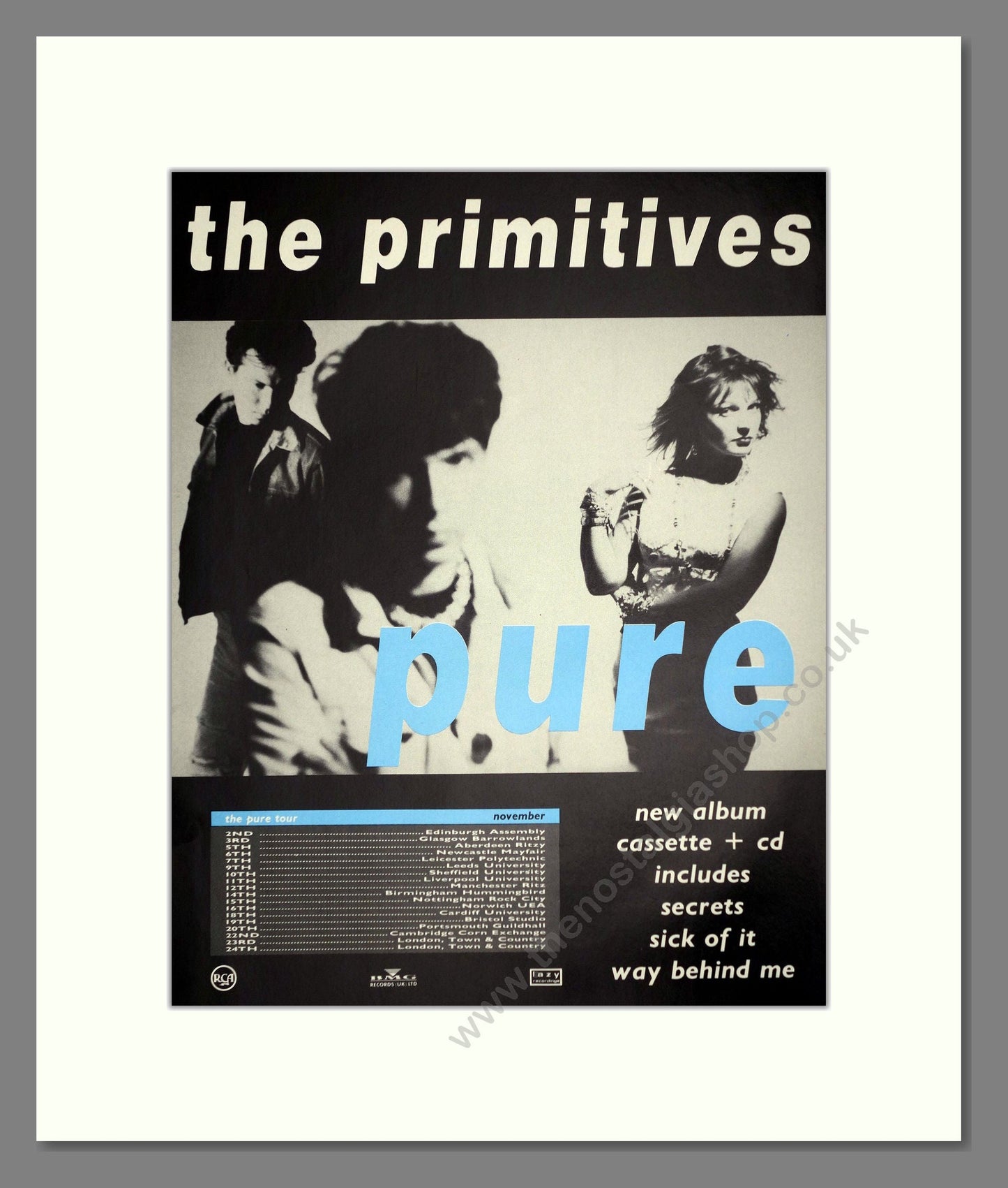 Primitives (The) - Pure. Vintage Advert 1989 (ref AD64797)