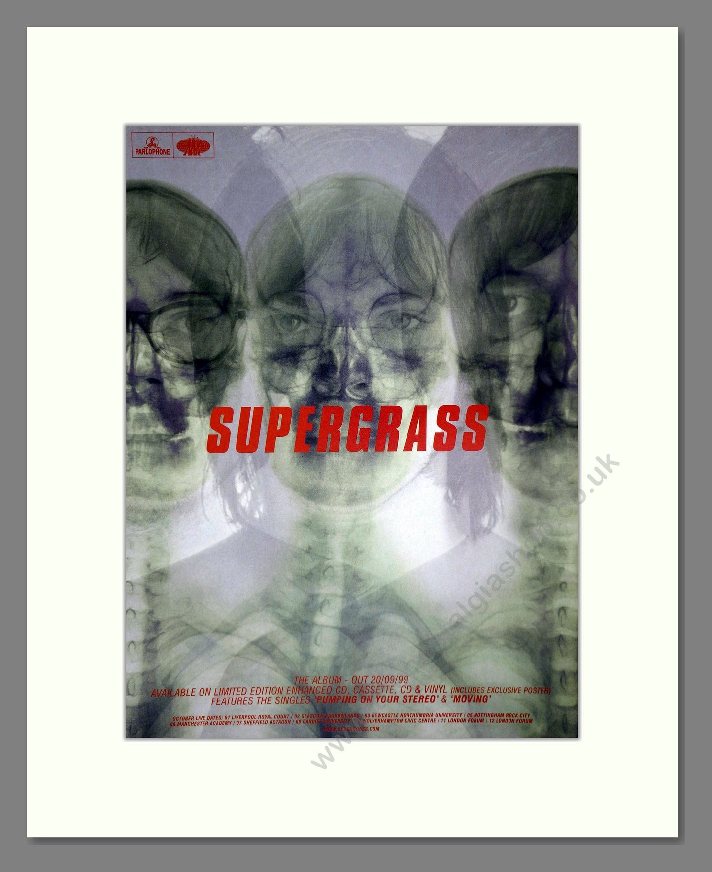 Supergrass - Debut Album. Vintage Advert 1999 (ref AD64812)