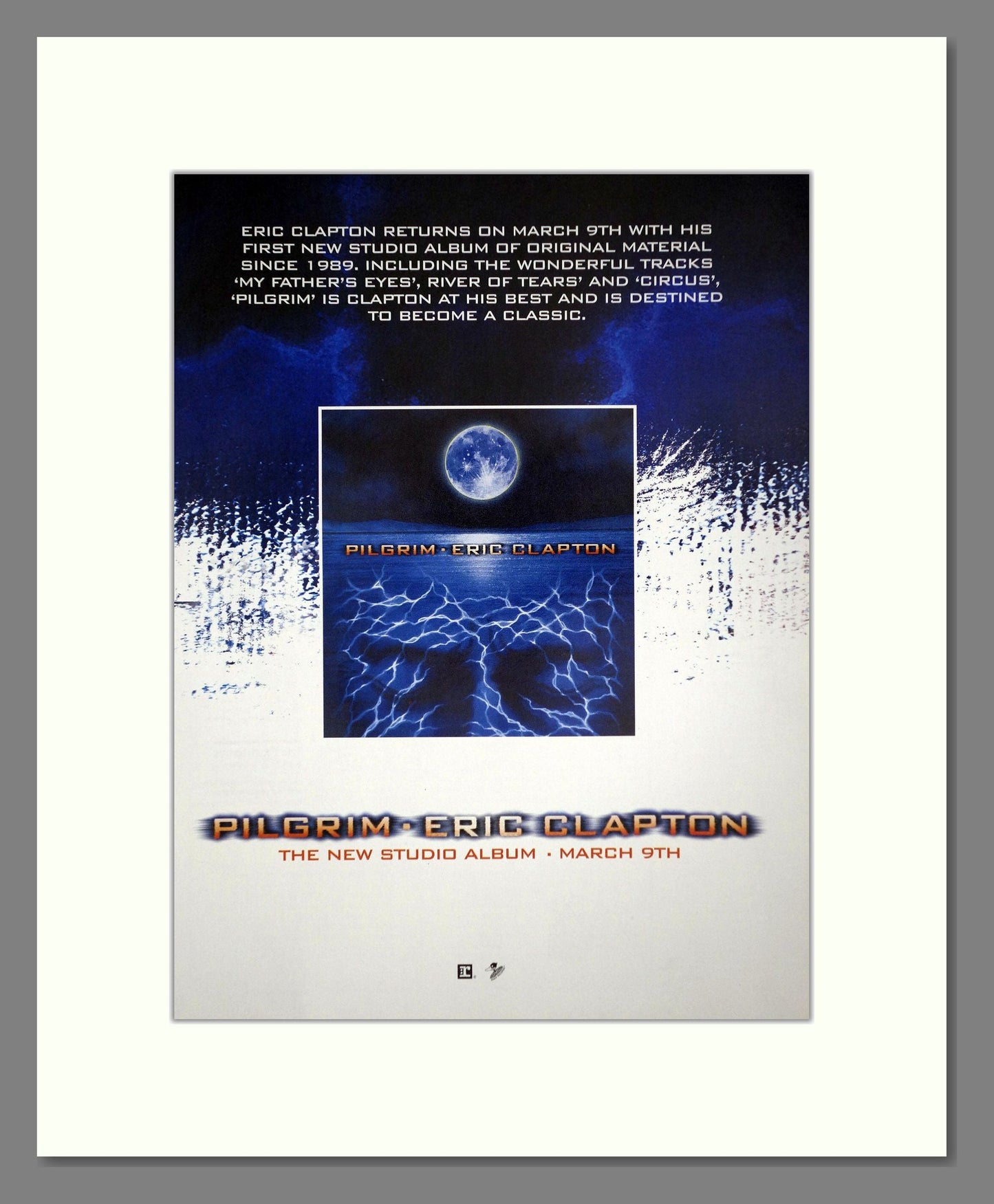 Eric Clapton - Pilgrim. Vintage Advert 1998 (ref AD64816)