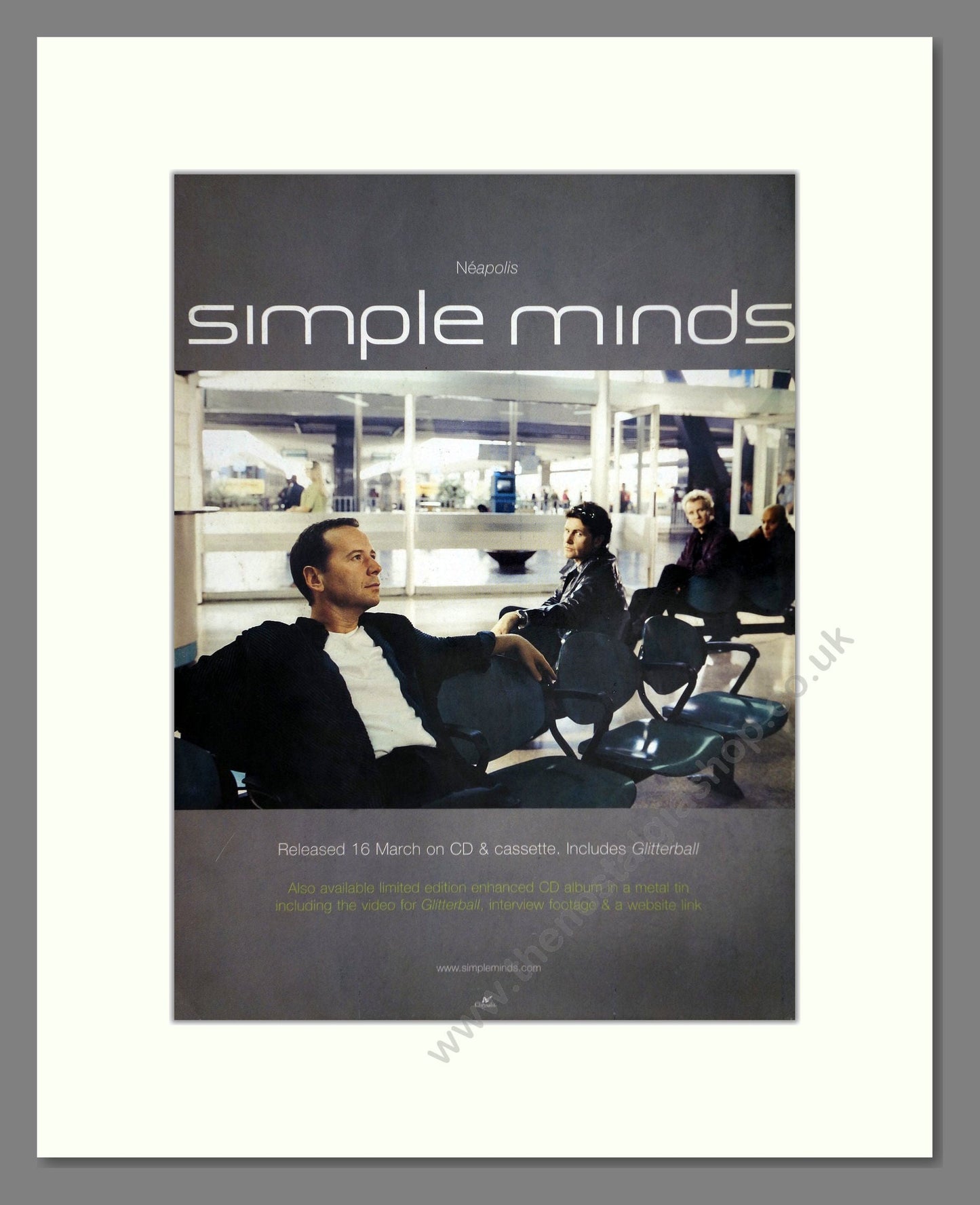 Simple Minds - Neapolis. Vintage Advert 1998 (ref AD64820)