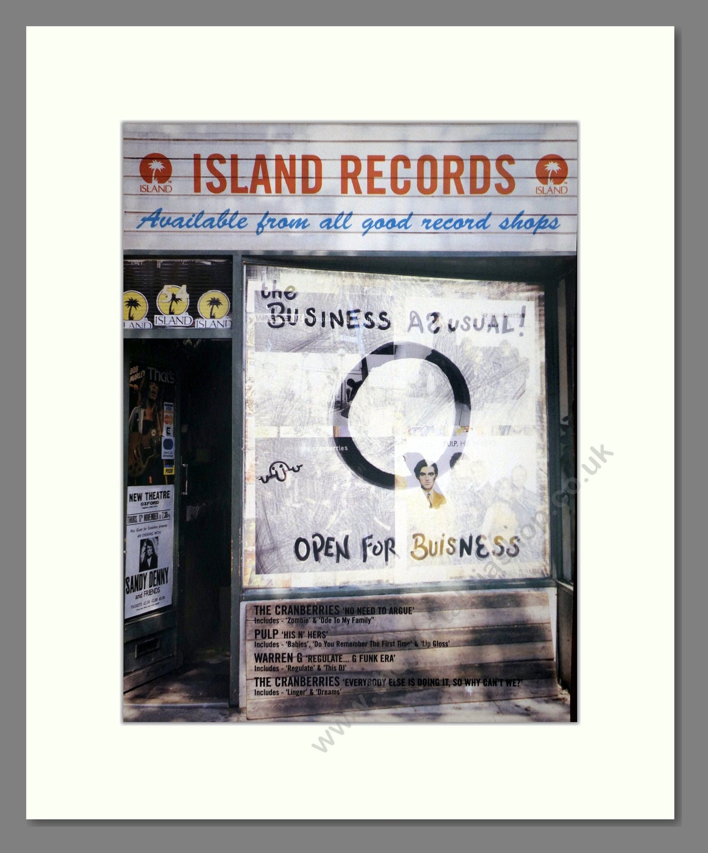 Business As Usual - Open For Buisness. Vintage Advert 1995 (ref AD64824)